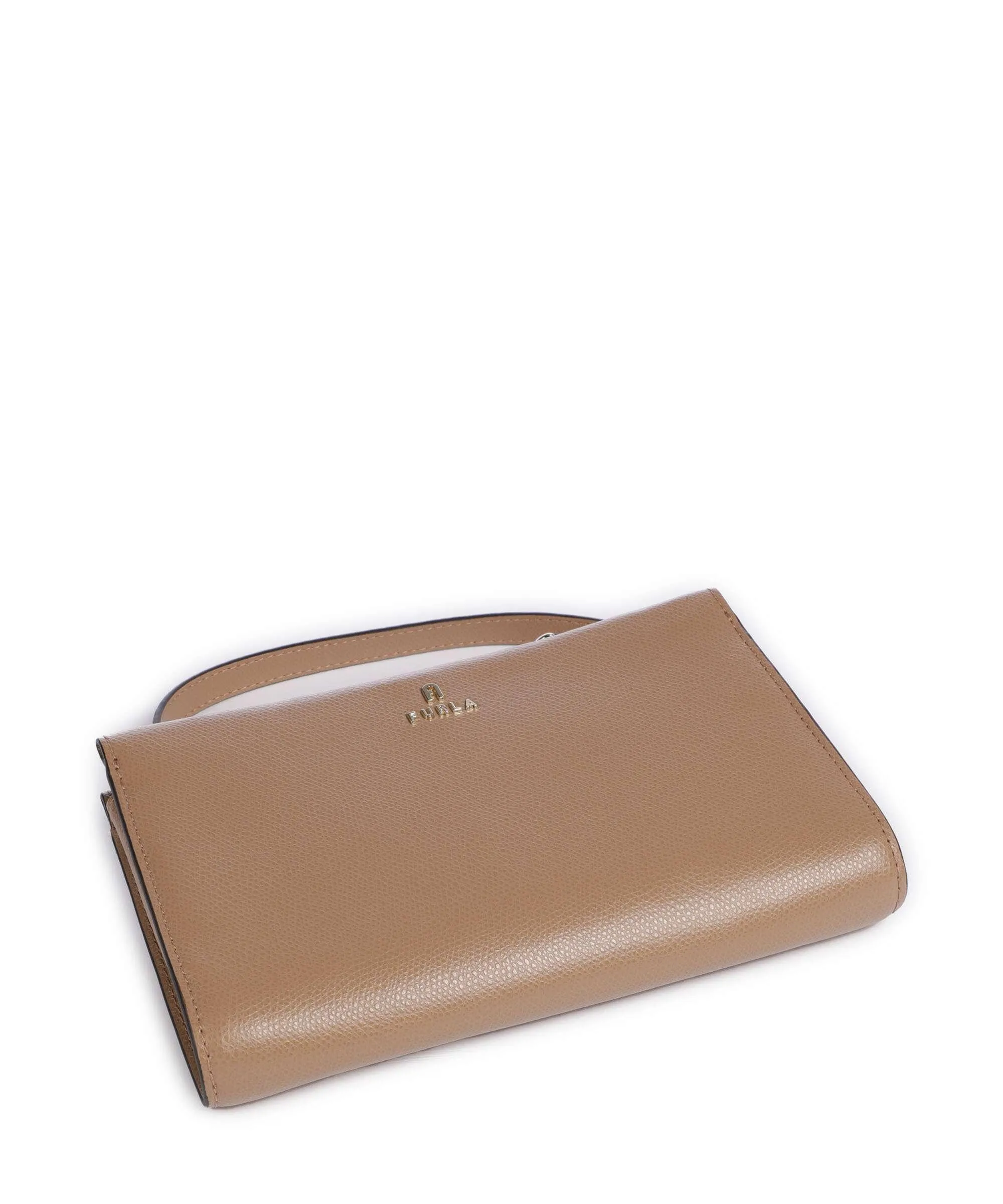  Furla Camelia Mini Borsa a tracolla pelle granulata marrone chiaro  