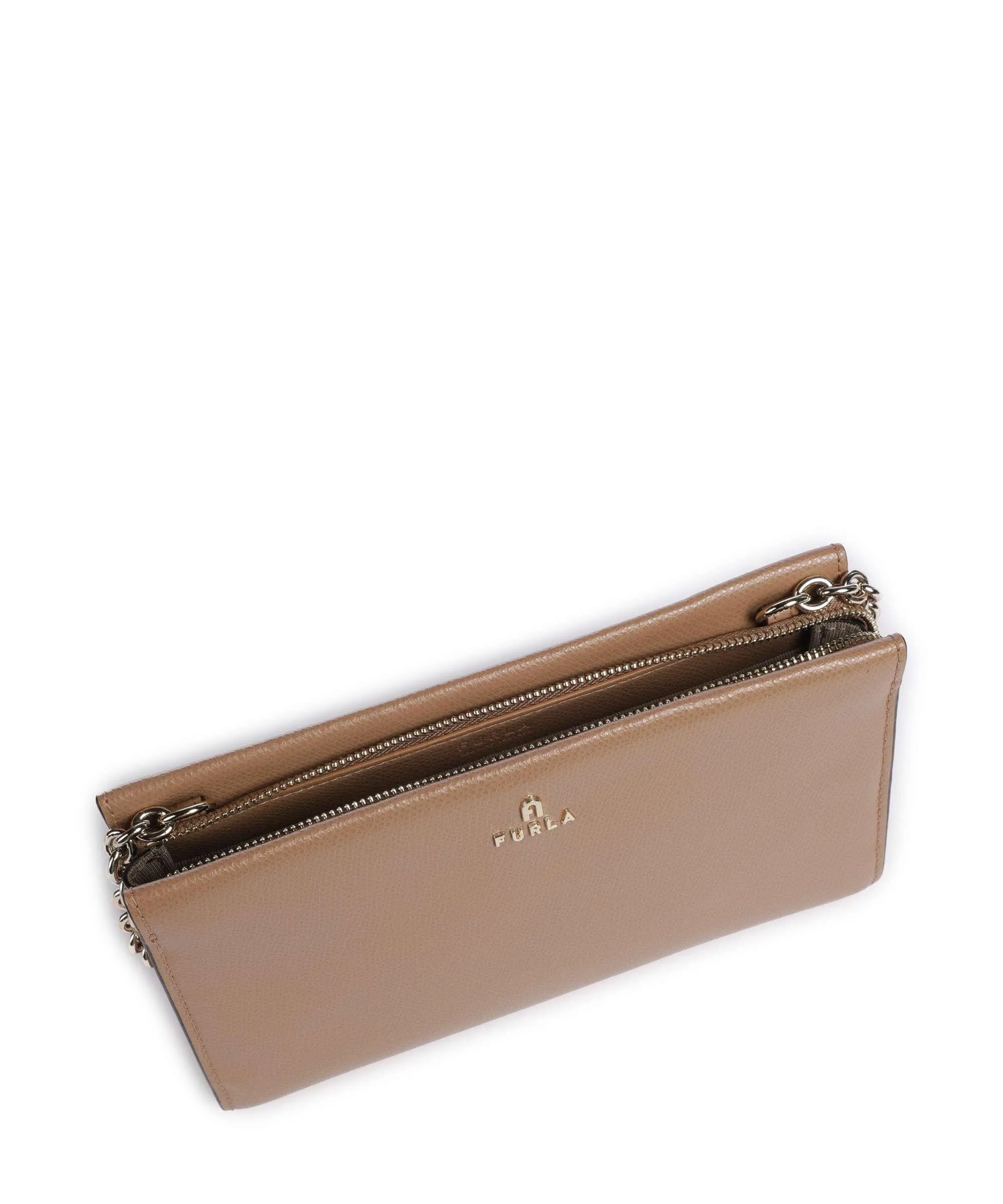  Furla Camelia Mini Borsa a tracolla pelle granulata marrone chiaro  