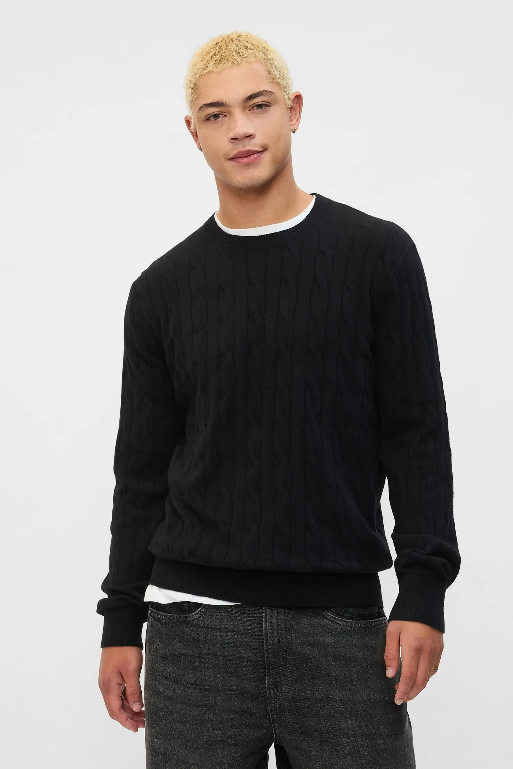 Gap CashSoft Girocollo Maglione in Maglia a Costine    