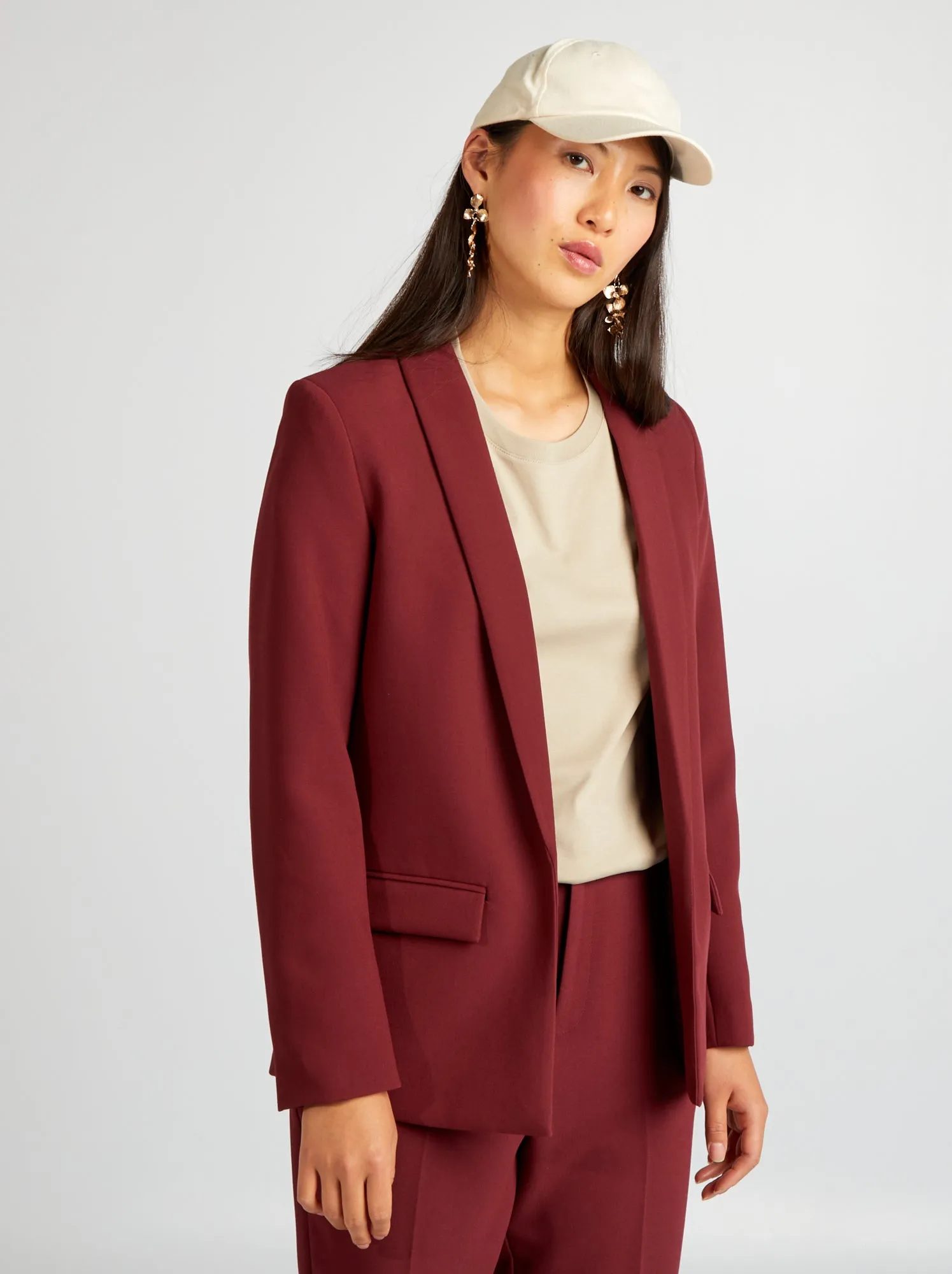 Giacca blazer midi - ROSSO