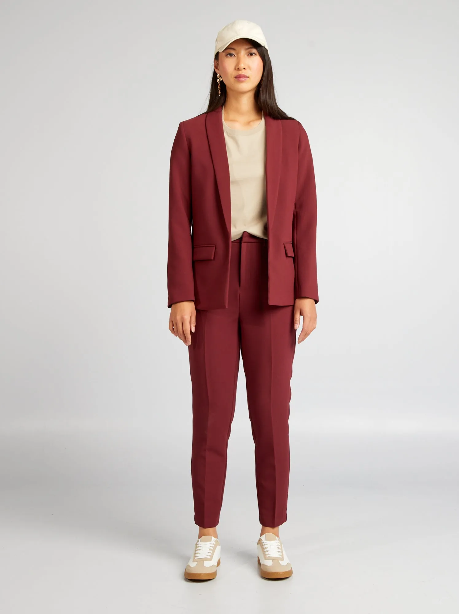 Giacca blazer midi - ROSSO