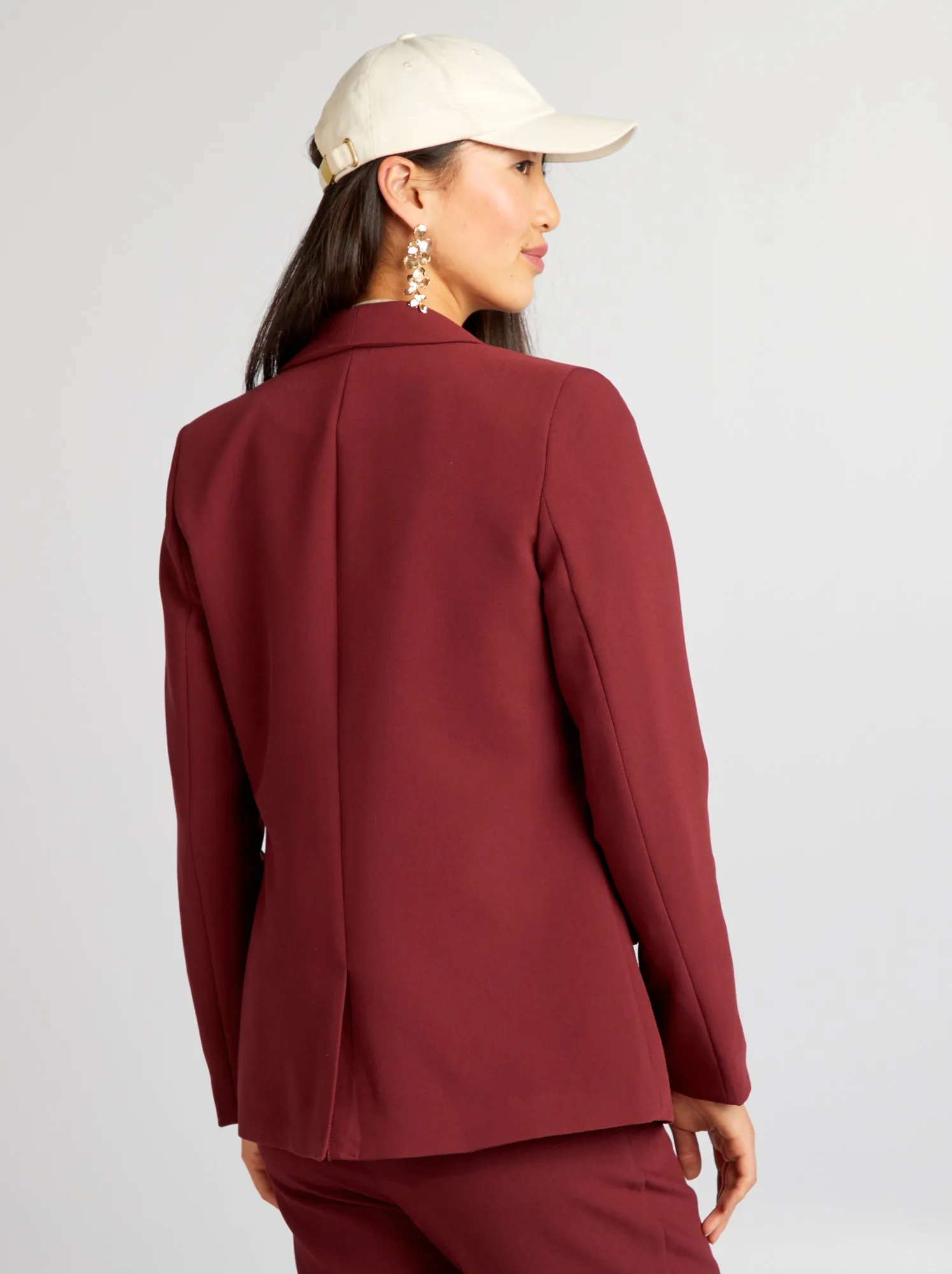 Giacca blazer midi - ROSSO