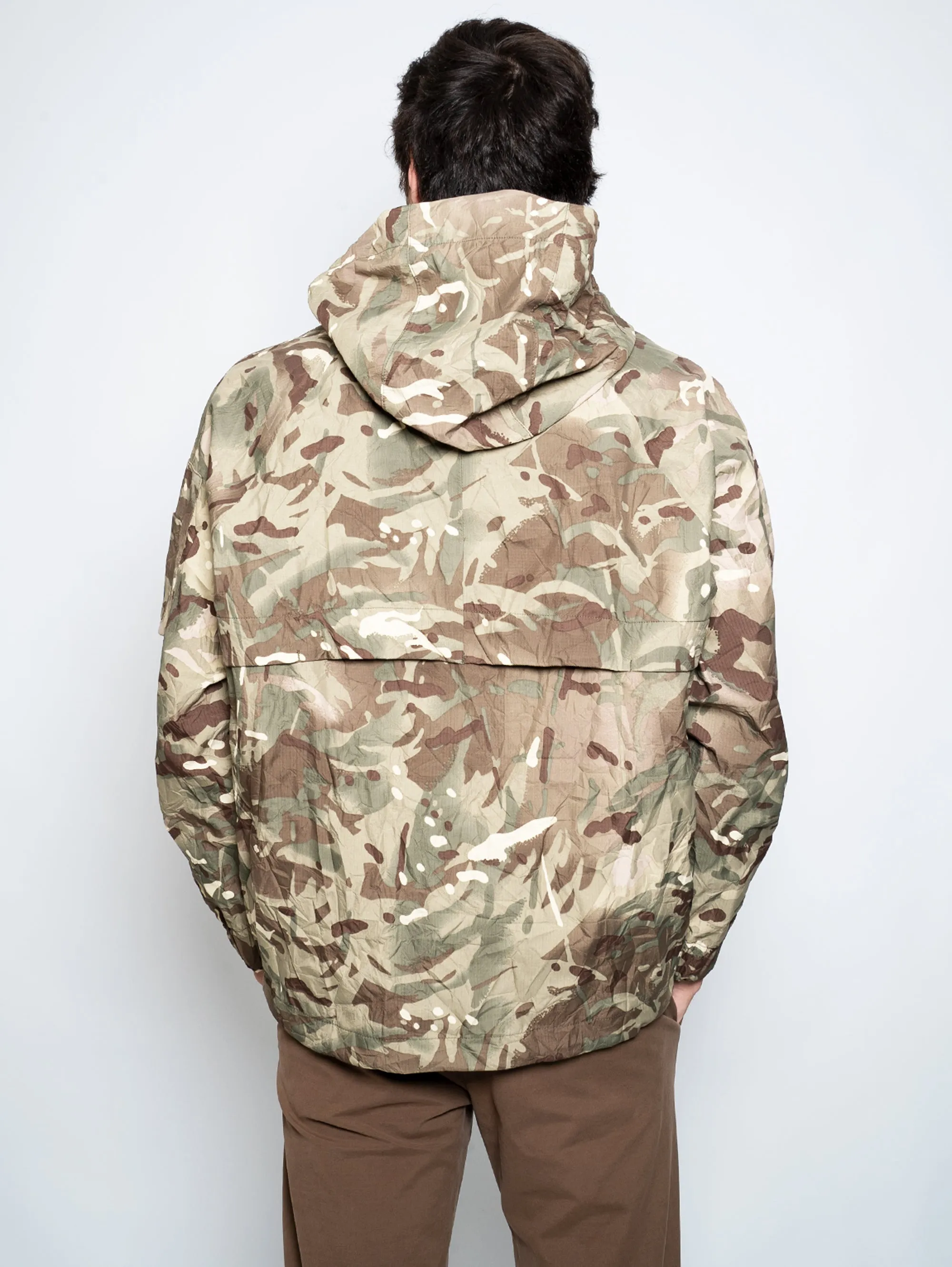 Giacca Camouflage con Cappuccio Verde