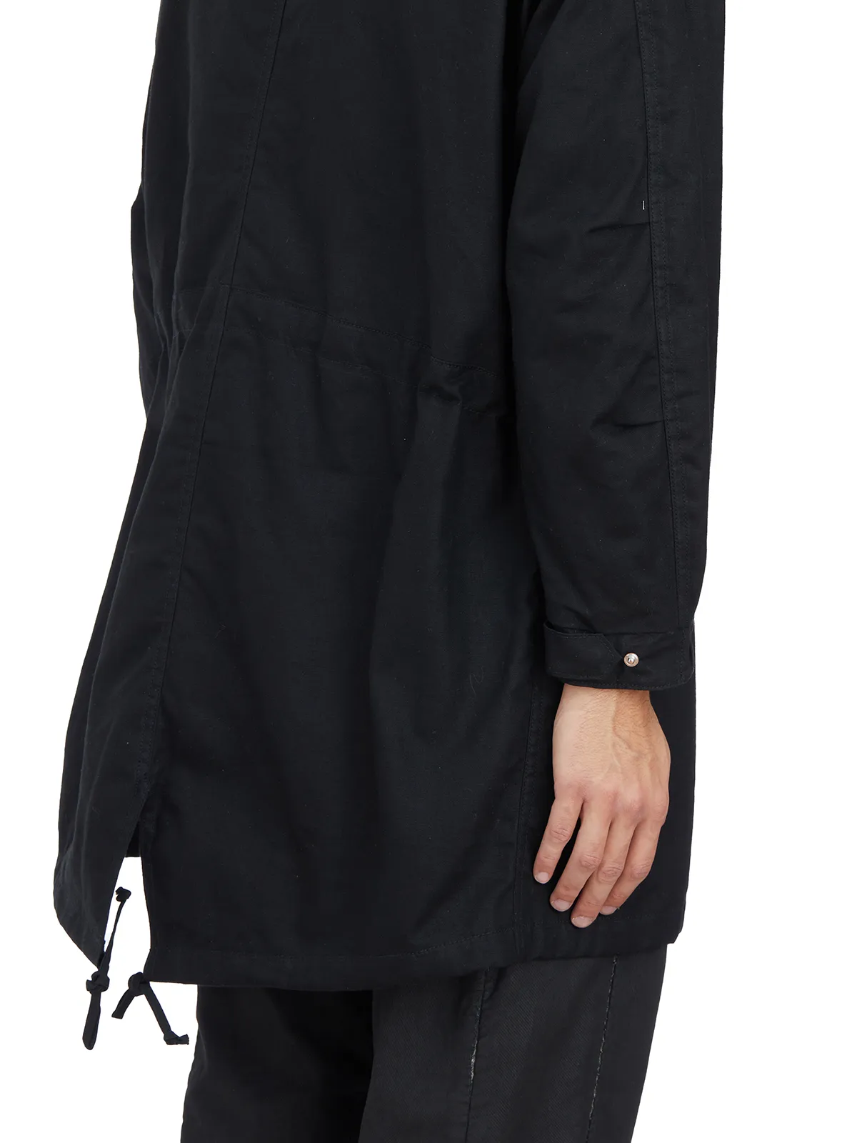 GIORGIO BRATO  PARKA IN CANVAS CON CAPPUCCIO IN PELLE 