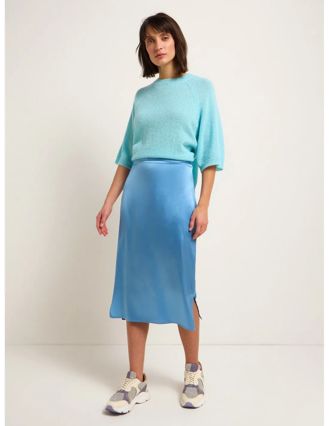 GONNA MIDI IN SETA SATIN
