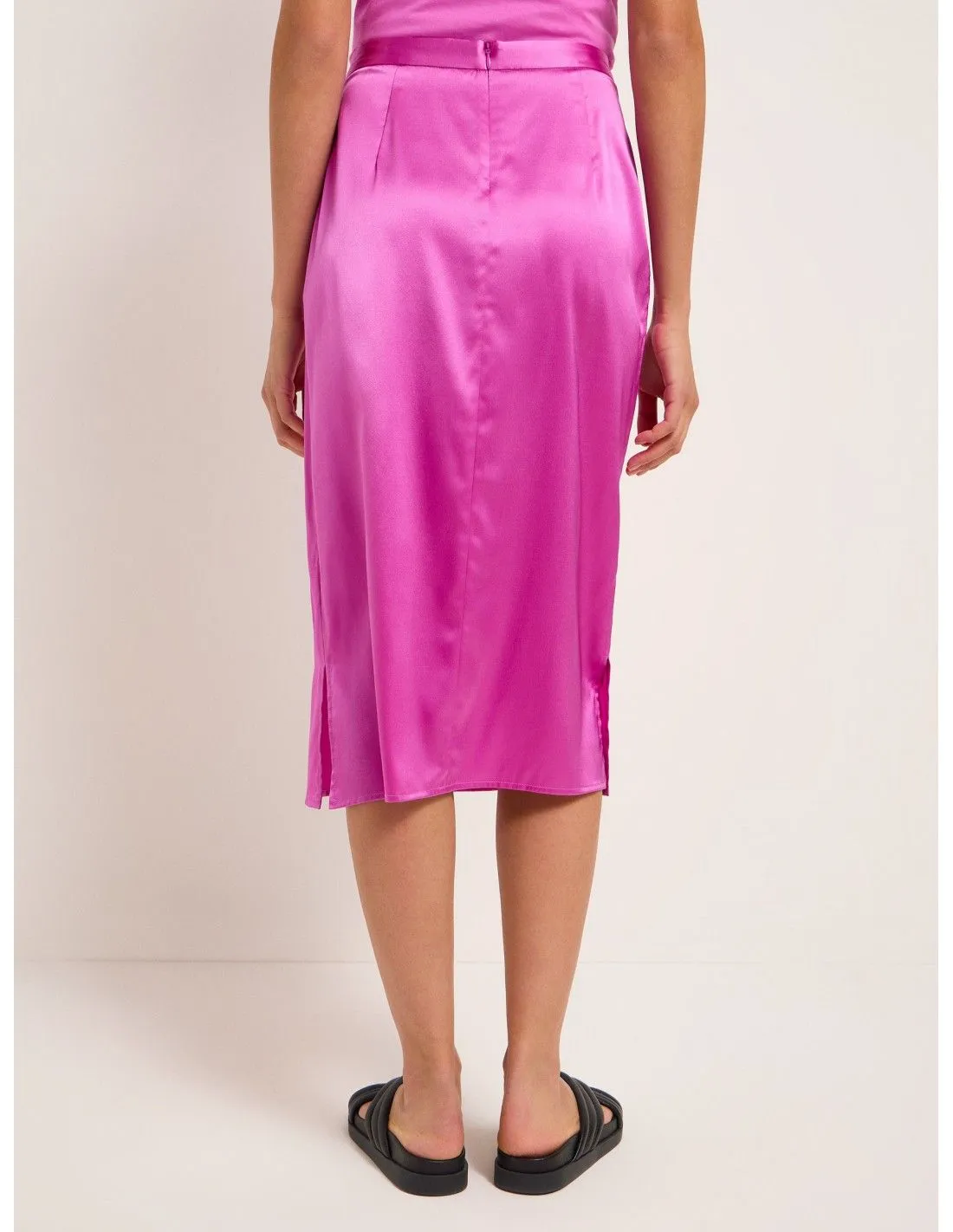GONNA MIDI IN SETA SATIN