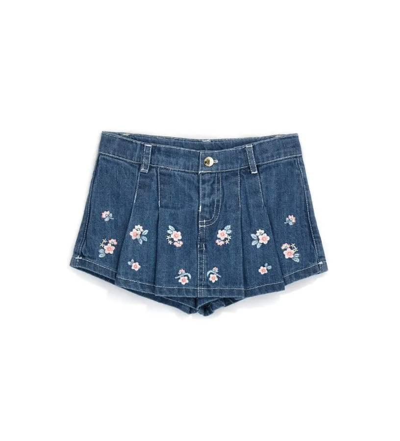 --Gonna pantalone in denim-