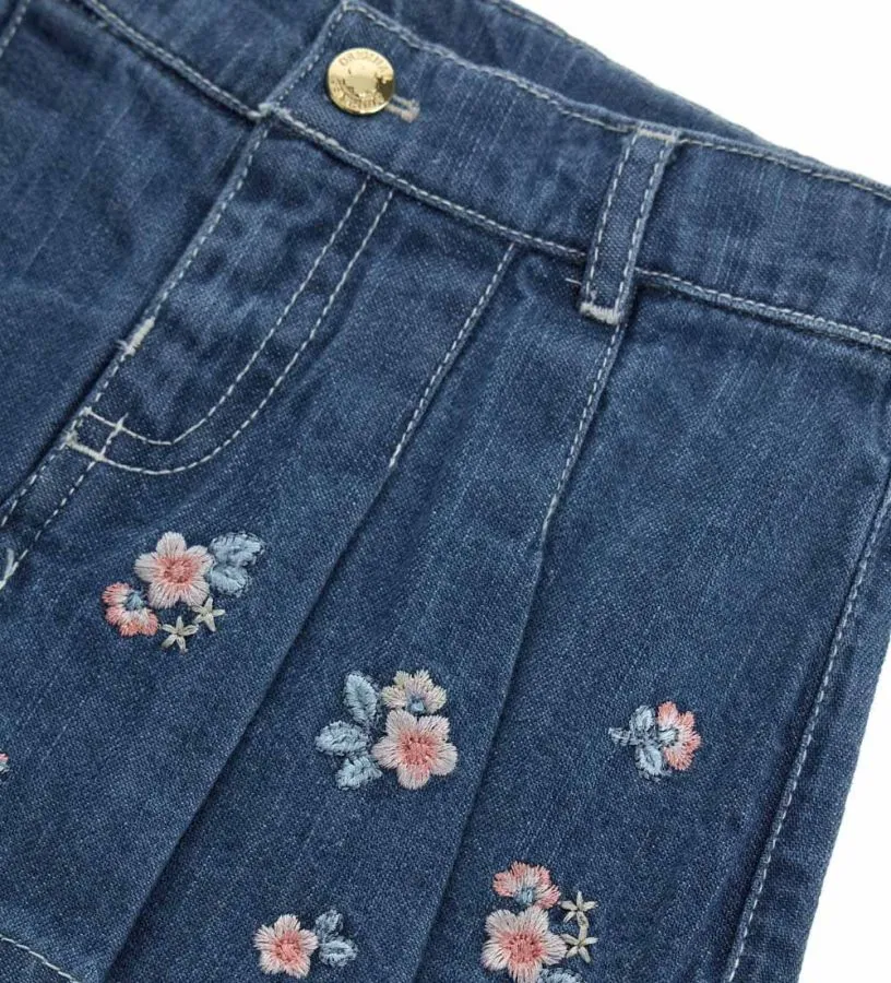 --Gonna pantalone in denim-