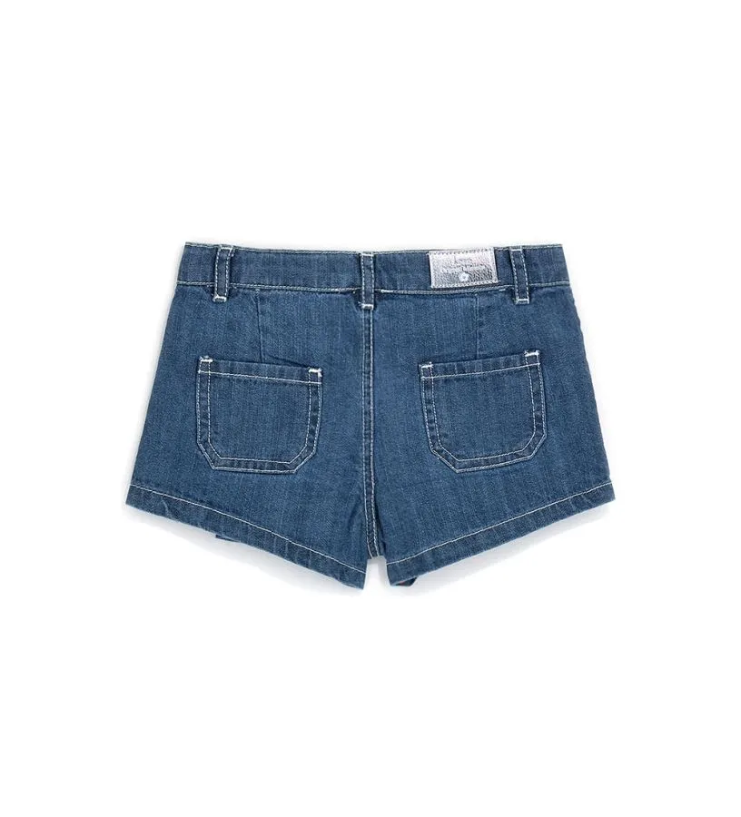 --Gonna pantalone in denim-
