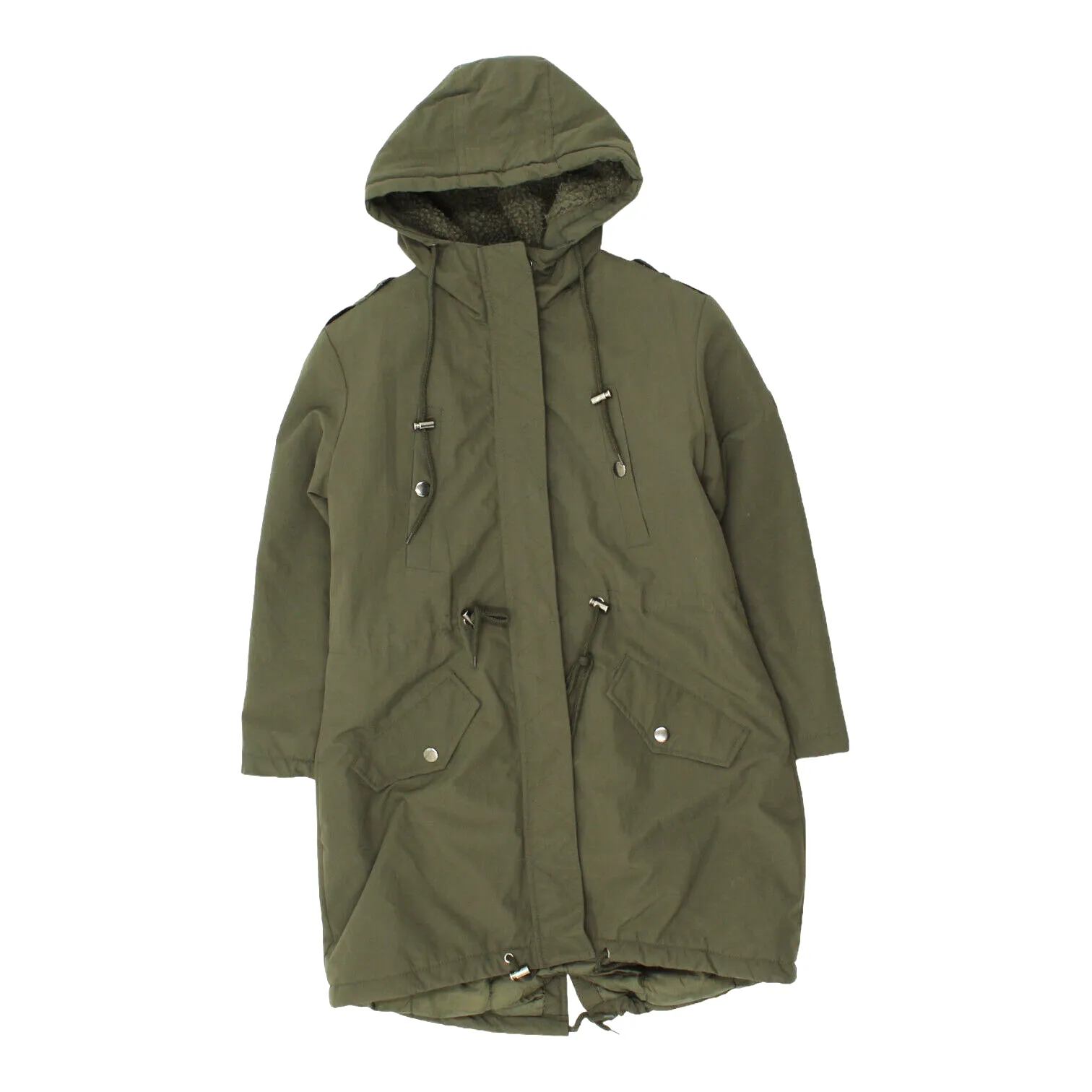 Goodyear Womens Green Pile Lined Hooded Parka Coat | Vintage Designer Jacket VTG