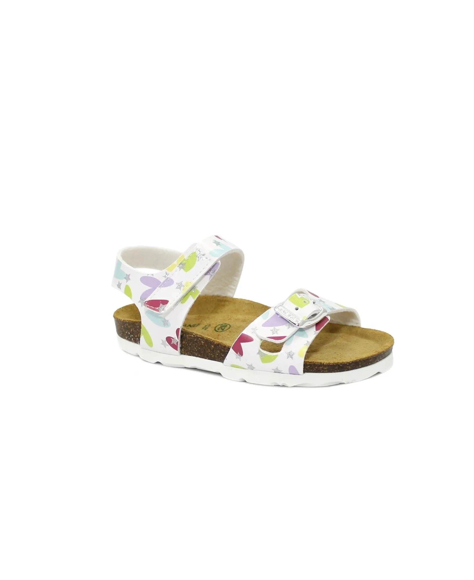 GRUNLAND LUCE SB2154  bianco sandali bambina fibbia strappo