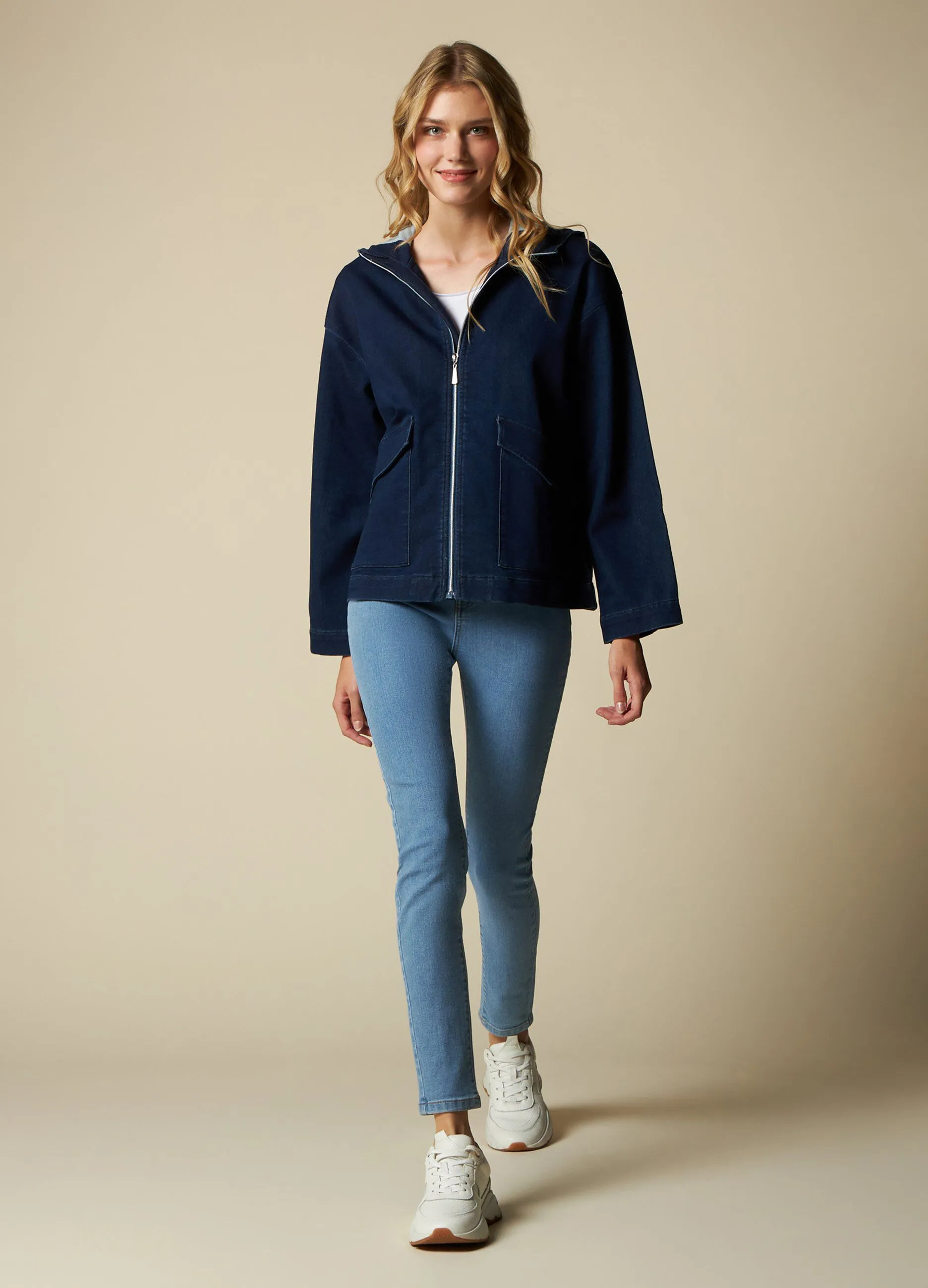 HOLISTIC  Giacca in denim con cappuccio donna