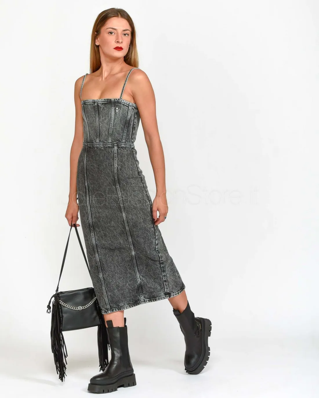 ---------------  ---------------  ---------------  ---------------  --------------Icon Denim Abito in Denim Grigio------