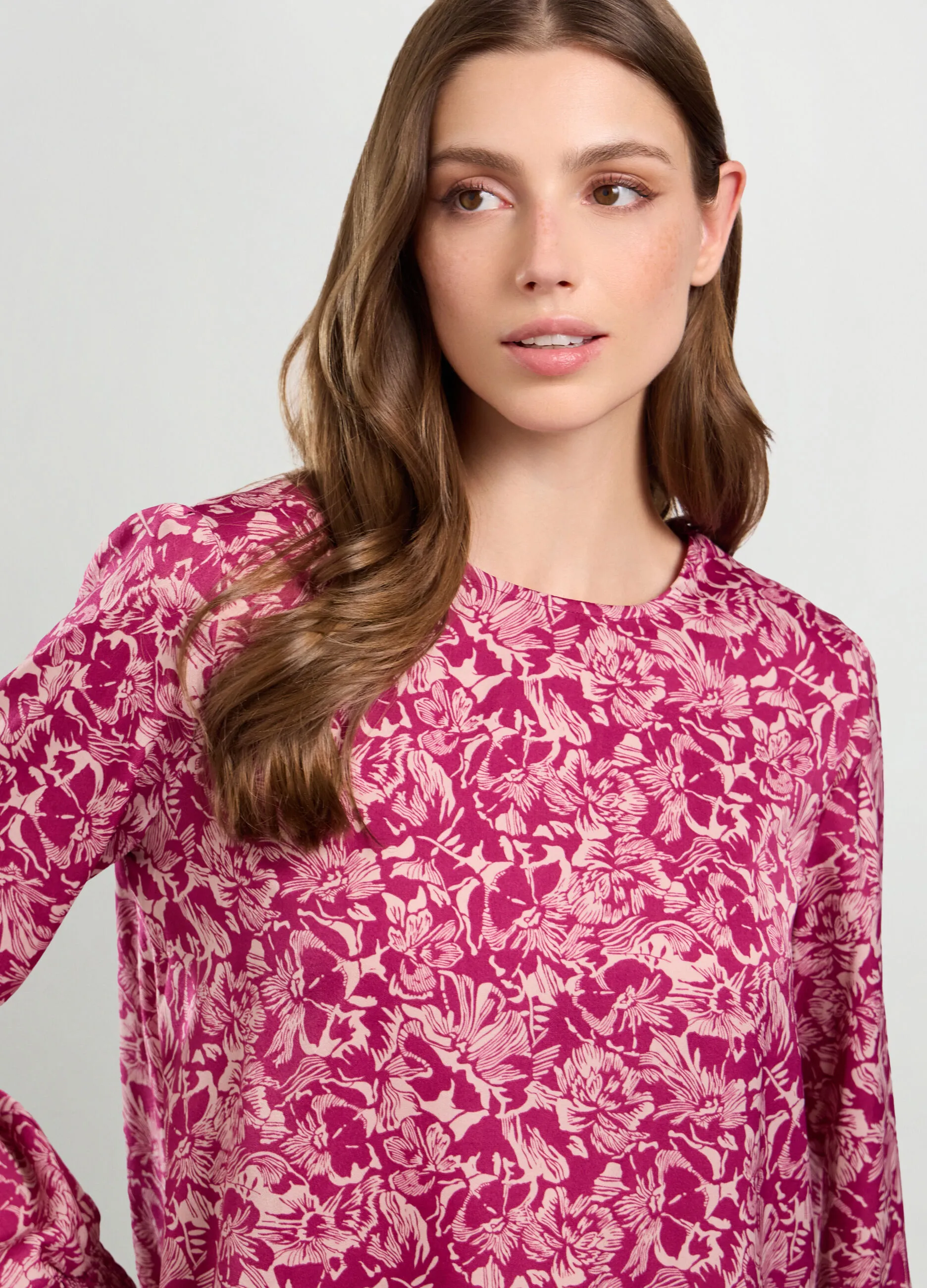 IWIE  Blusa con stampa floreale donna