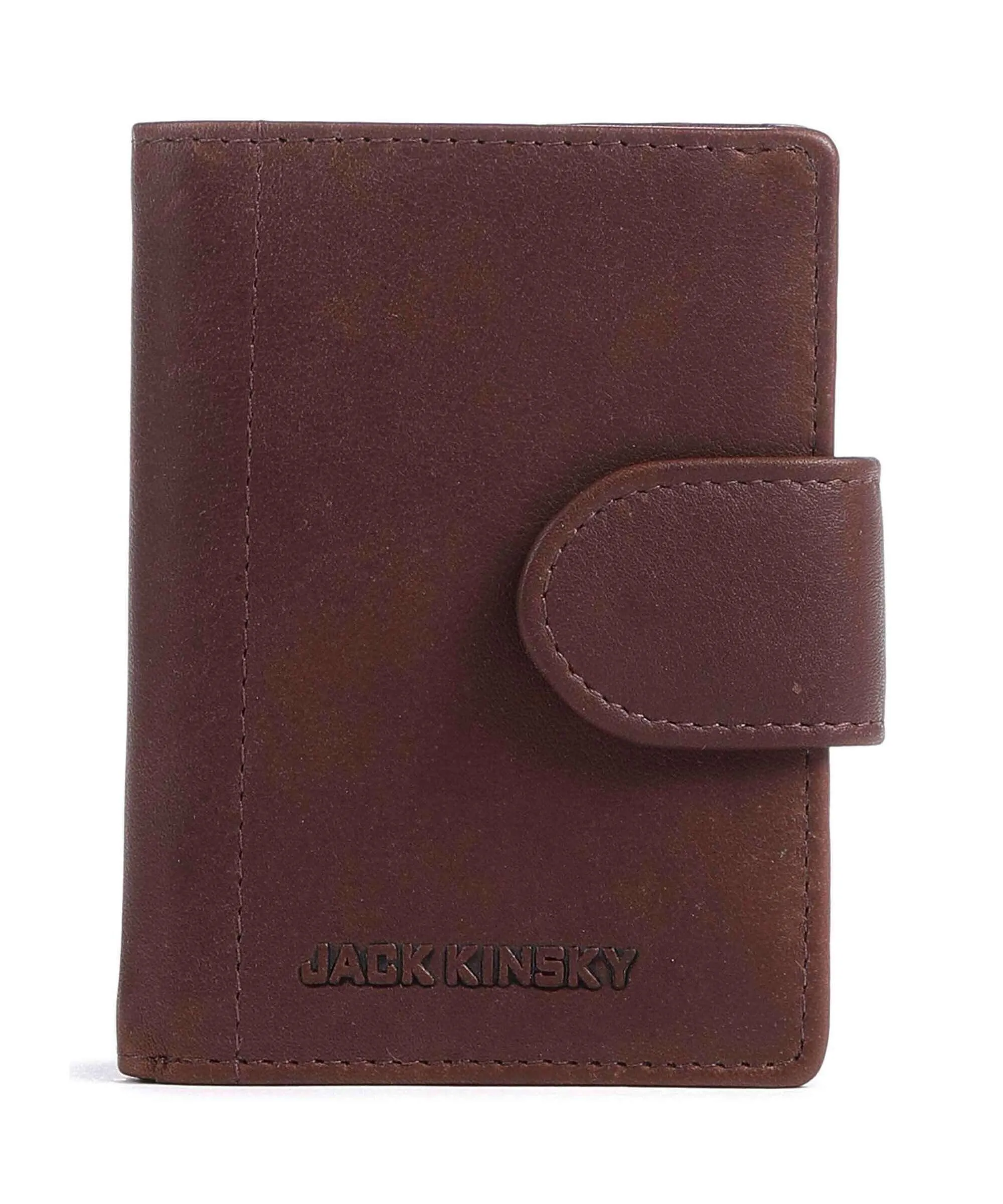  Jack Kinsky Aruba 500 Porta carte di credito pelle a grana fine marrone  