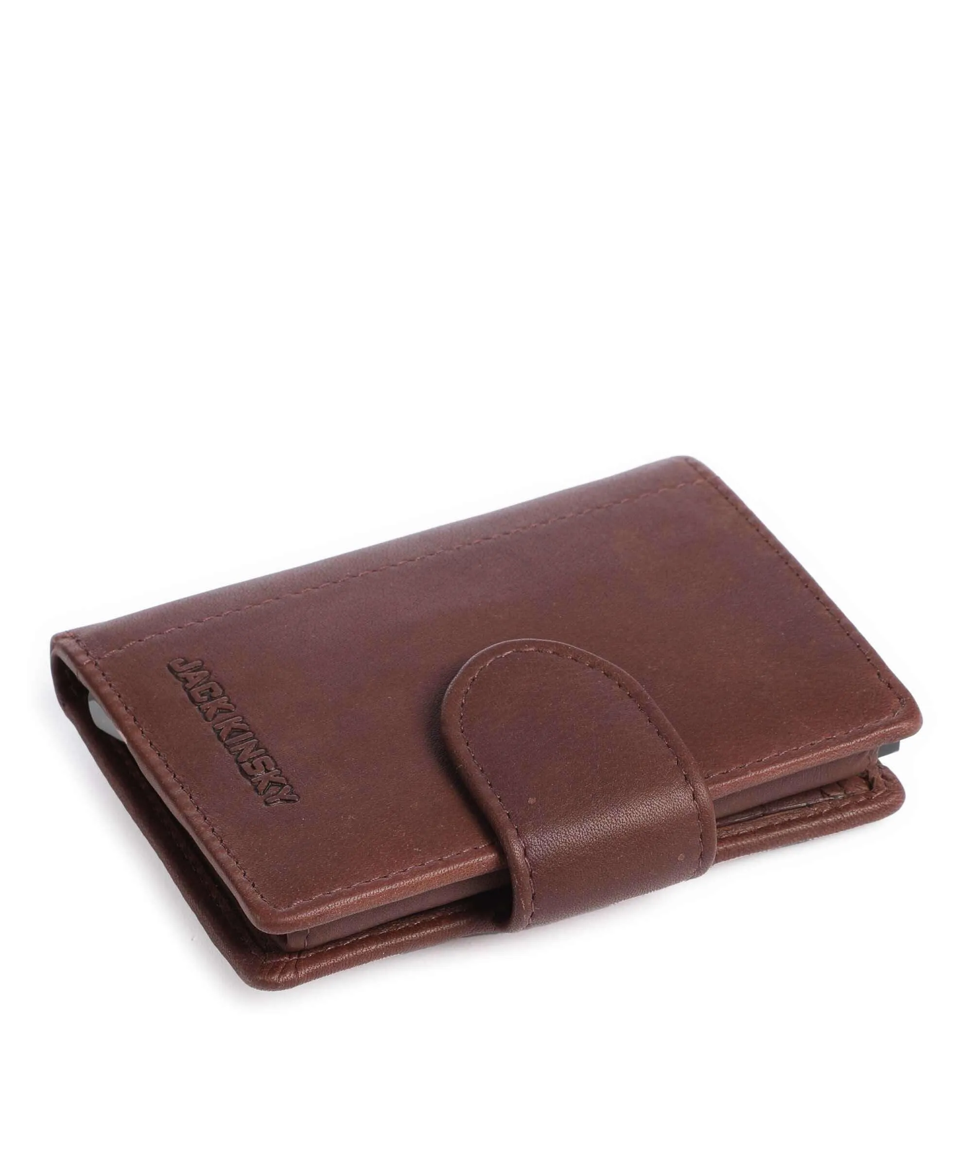  Jack Kinsky Aruba 500 Porta carte di credito pelle a grana fine marrone  