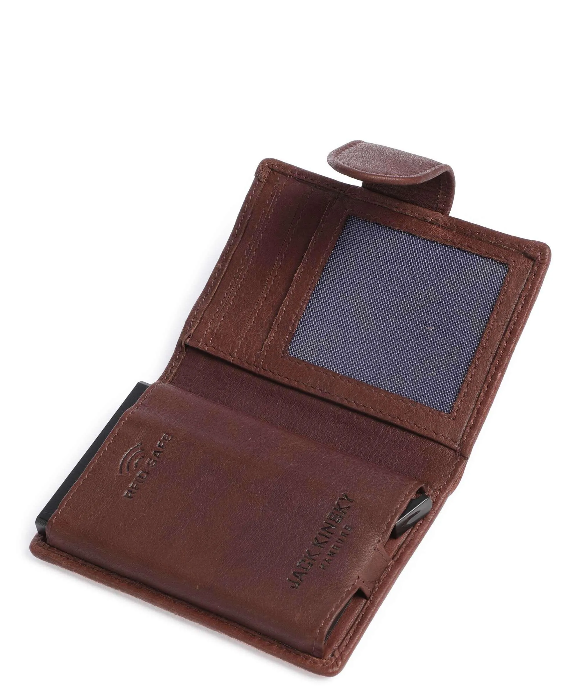  Jack Kinsky Aruba 500 Porta carte di credito pelle a grana fine marrone  