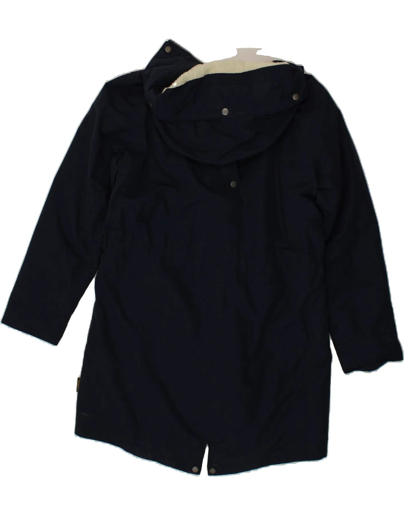 JACK WOLFSKIN Womens Hooded Parka Jacket UK 20 2XL Navy Blue Cotton