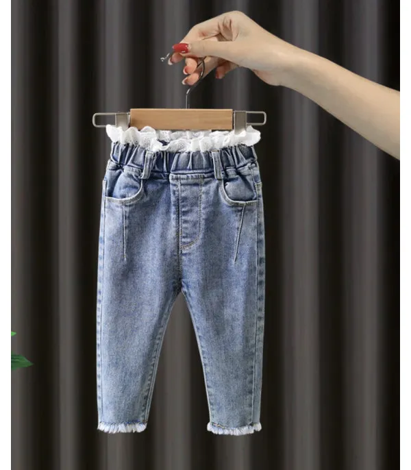 Jeans baby bordino pizzo