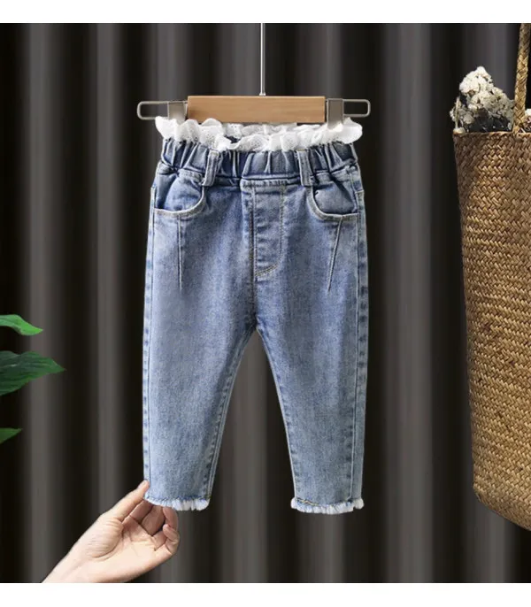 Jeans baby bordino pizzo
