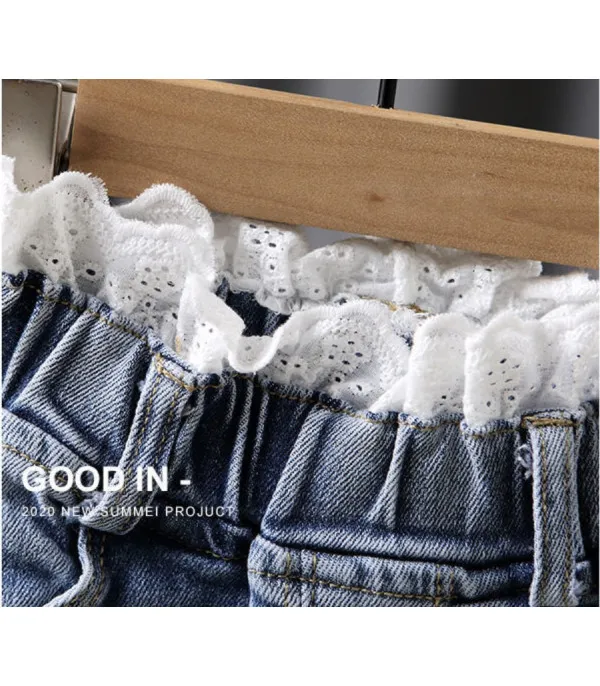 Jeans baby bordino pizzo