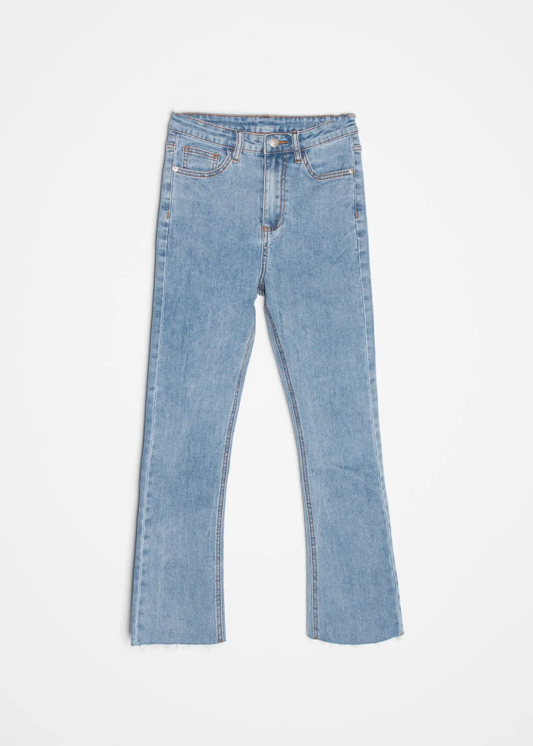 Jeans cropped flare