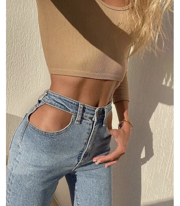 Jeans Vintage Cutout - Dream Shop