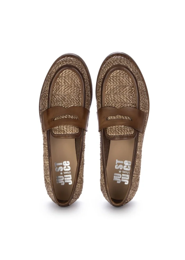 JUICE | MOCASSINI RAFFIA MARRONE