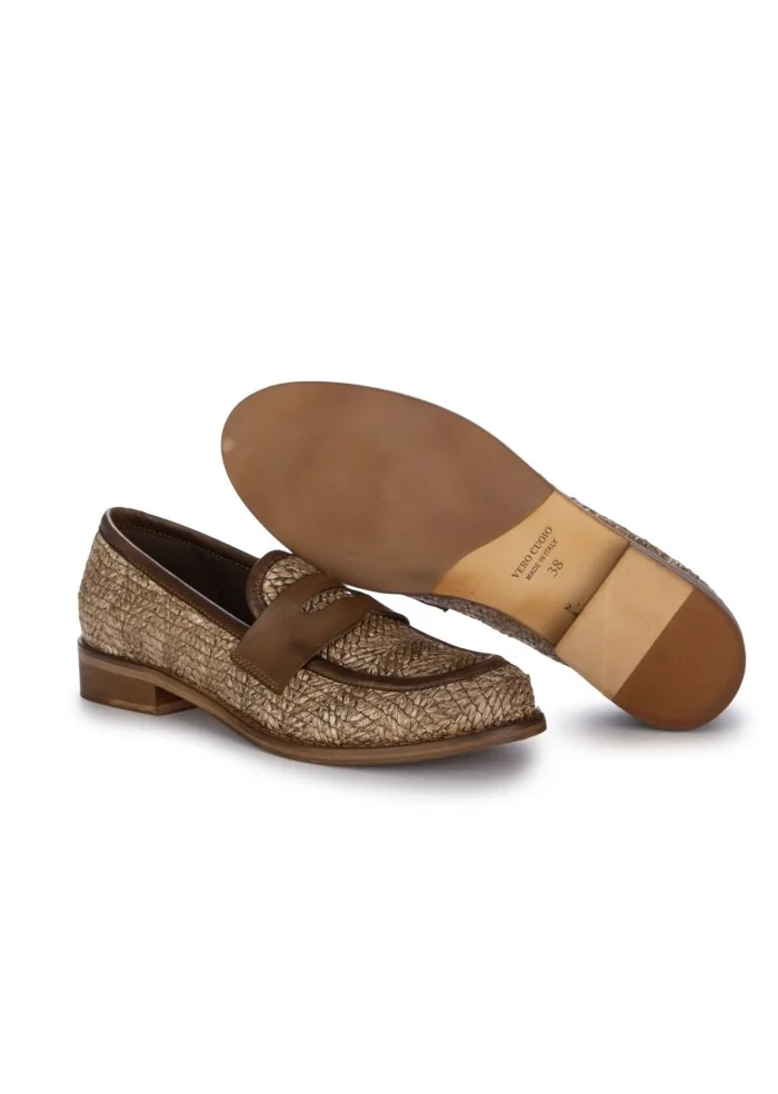 JUICE | MOCASSINI RAFFIA MARRONE
