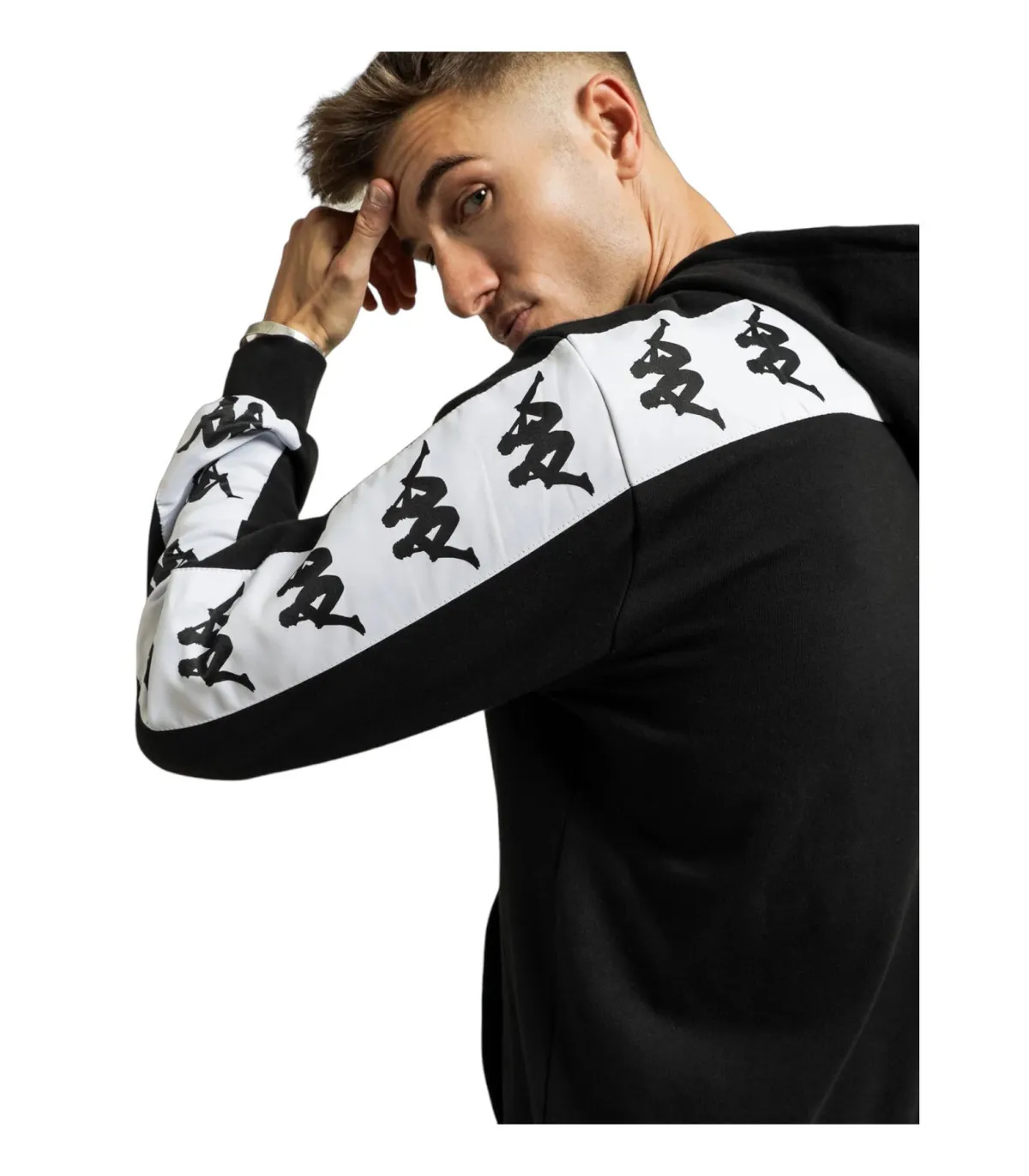 Kappa Uomo Felpa Con Zip Con Cappuccio