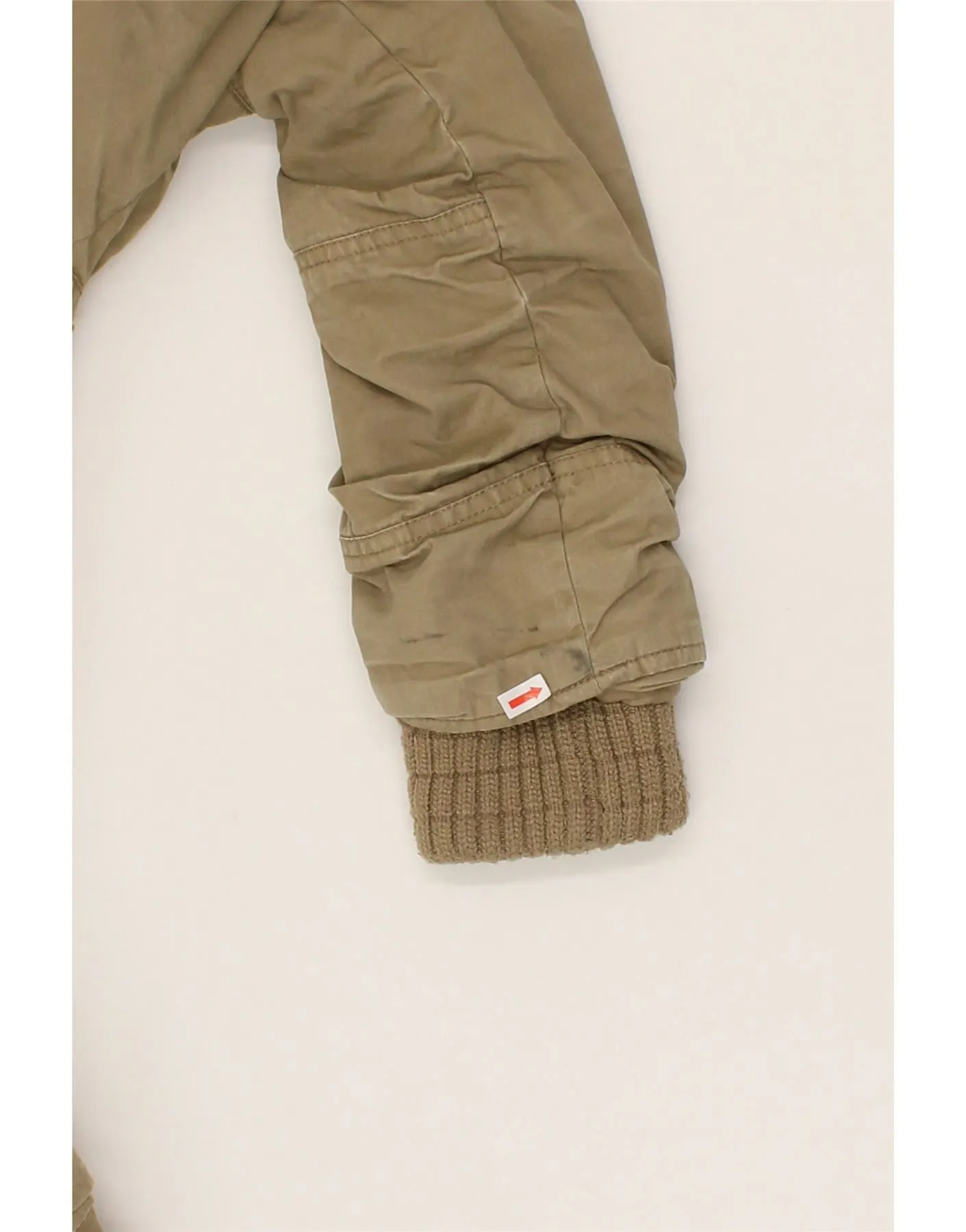KHUJO Mens Hooded Parka Jacket UK 42 XL Khaki Cotton