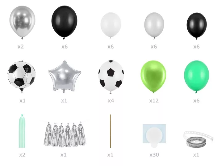 Kit ghirlanda di palloncini con stelle del calcio