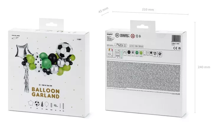Kit ghirlanda di palloncini con stelle del calcio