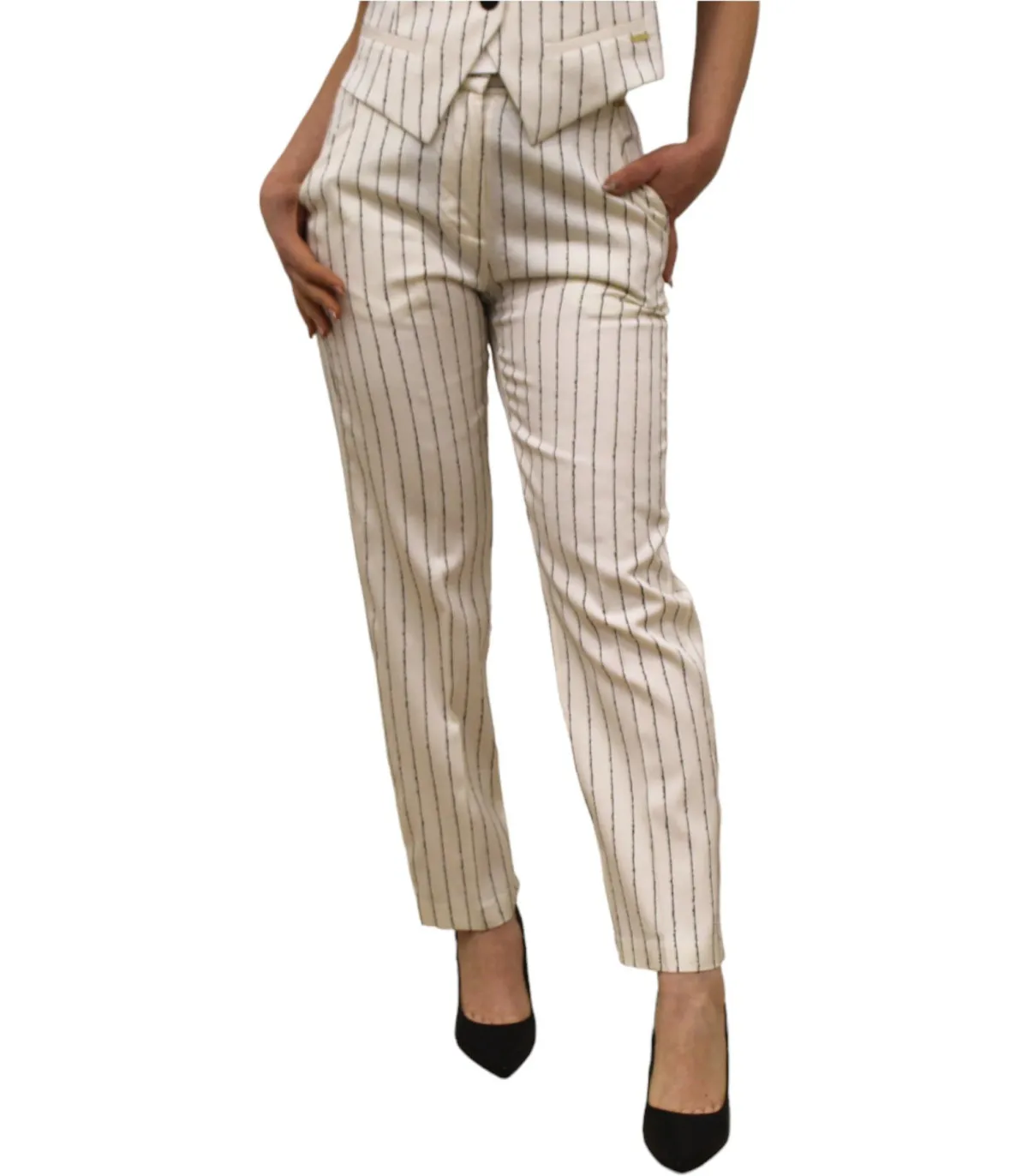 Kocca Donna Pantaloni  Con Fantasia A Righe Hans