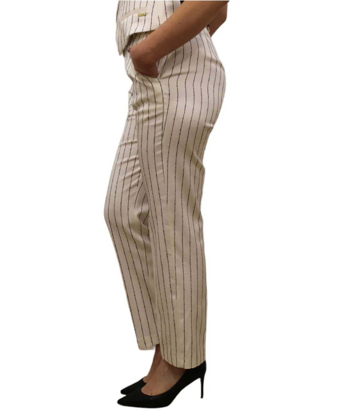 Kocca Donna Pantaloni  Con Fantasia A Righe Hans