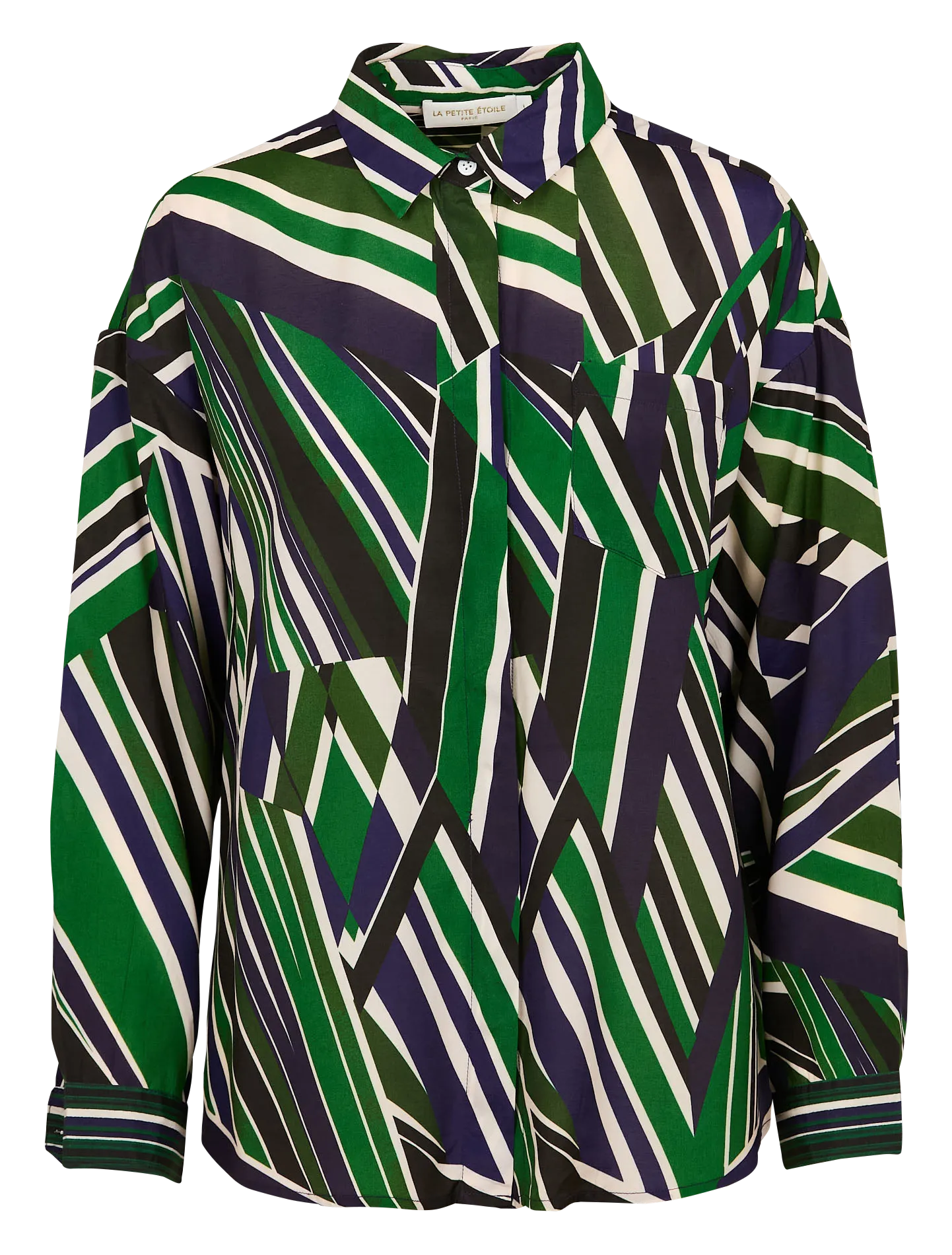  LA PETITE ETOILE   CHANICE - Camicia satinata ampia con motivo | Multicolore