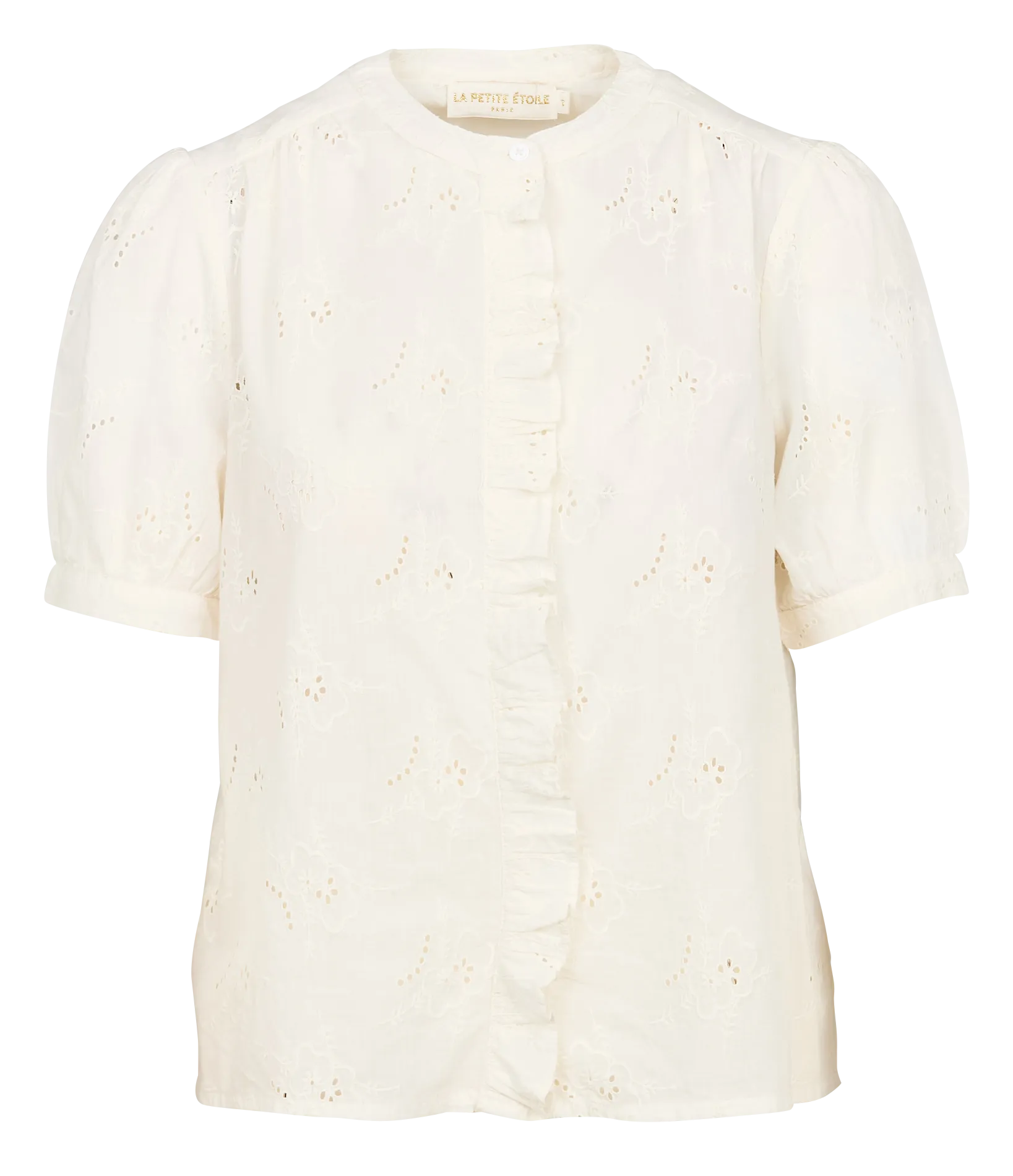 LA PETITE ETOILE   THEA - Camicia diritta con collo rotondo in cotone | Beige