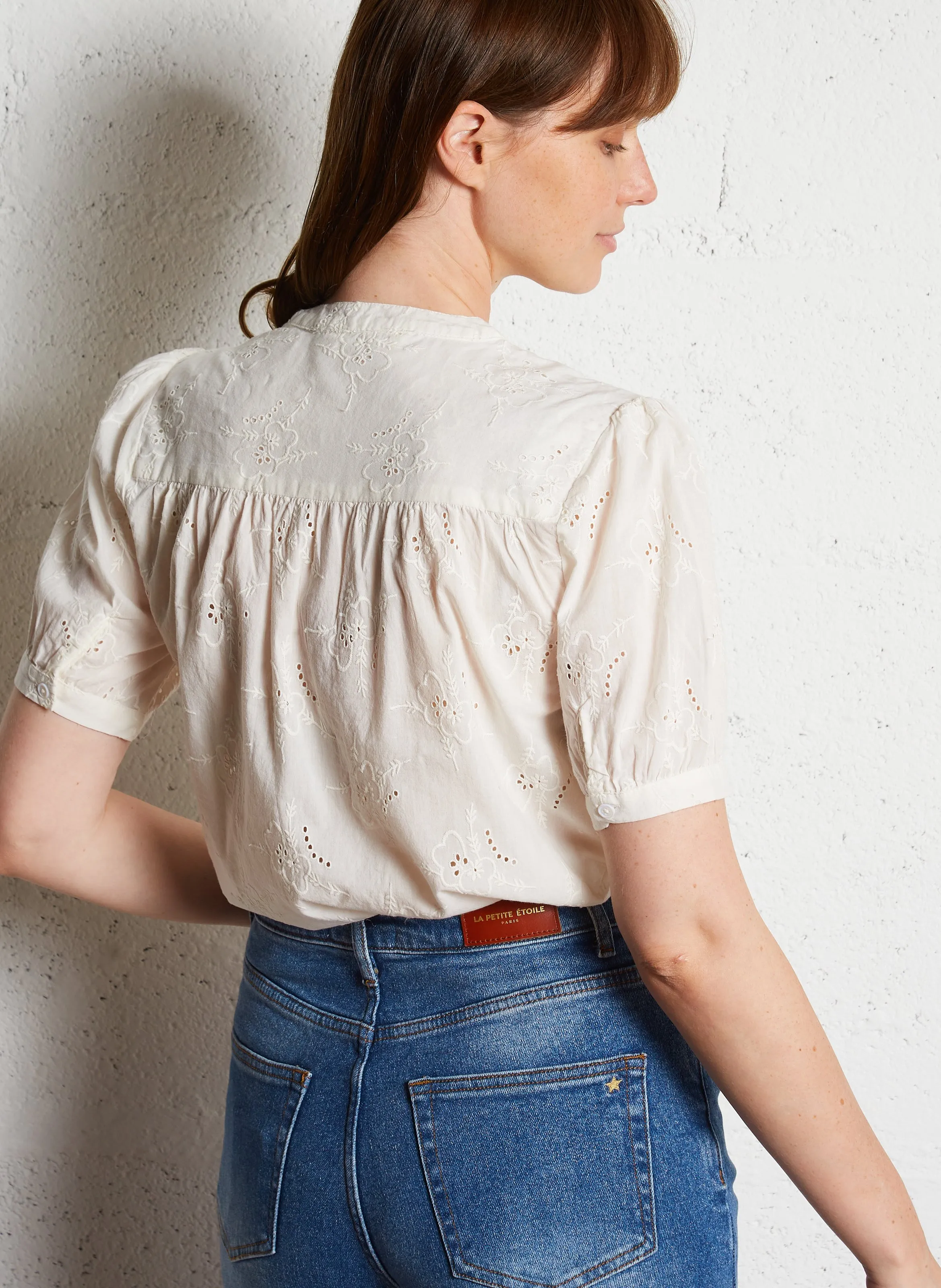  LA PETITE ETOILE   THEA - Camicia diritta con collo rotondo in cotone | Beige