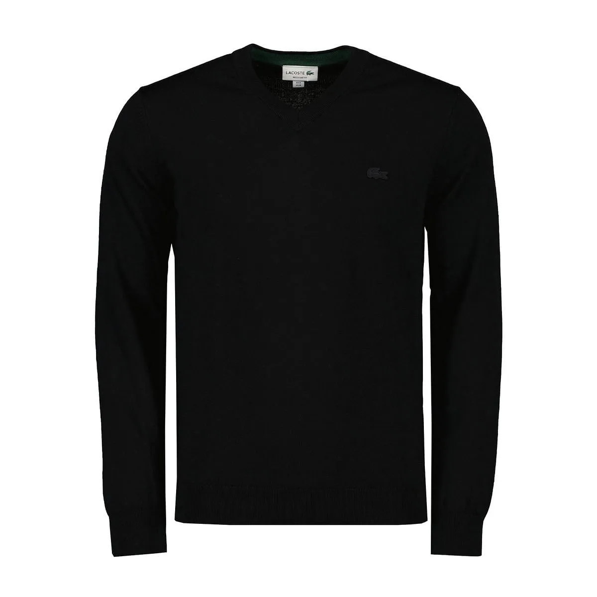      LACOSTE MAGLIONE SCOLLO V MERINO COCCODRILLO IN TONO  