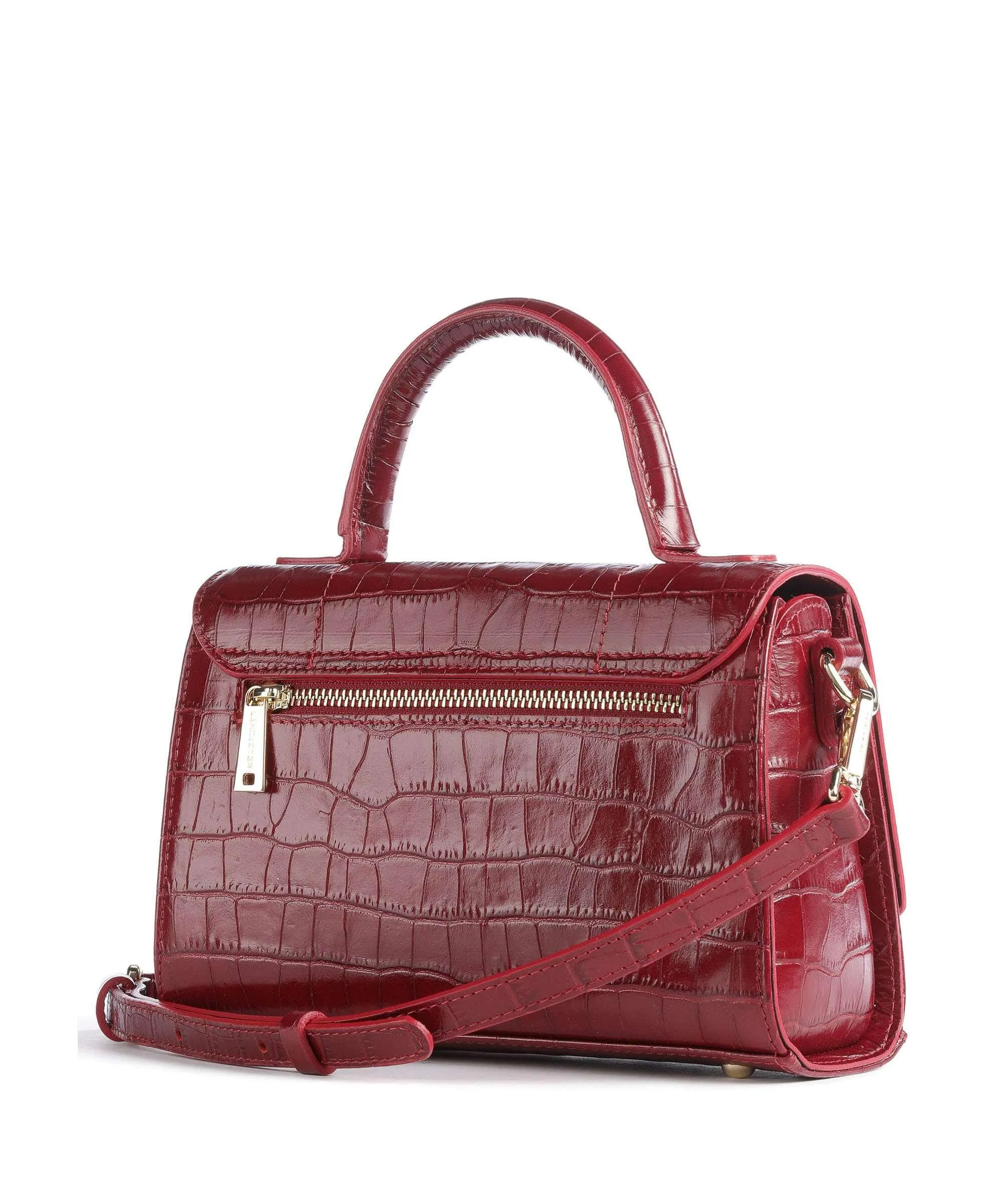  Lancaster Exotic Trinity Borsa a mano pelle di vacchetta goffrata rosso  