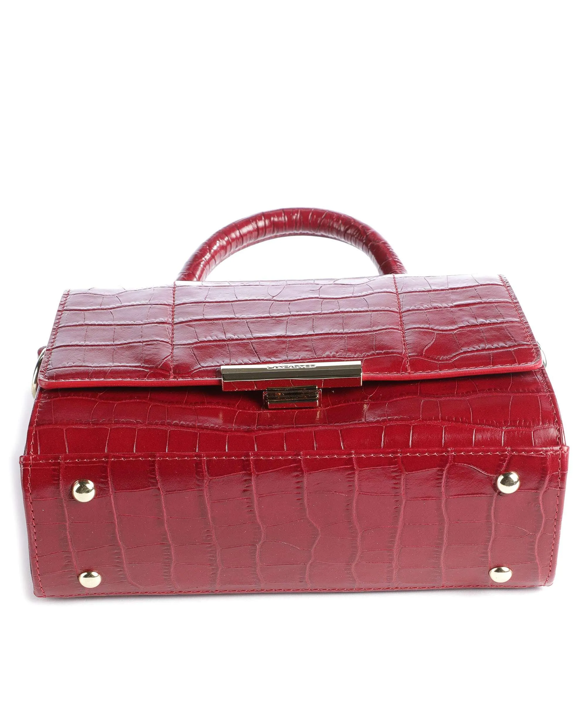  Lancaster Exotic Trinity Borsa a mano pelle di vacchetta goffrata rosso  