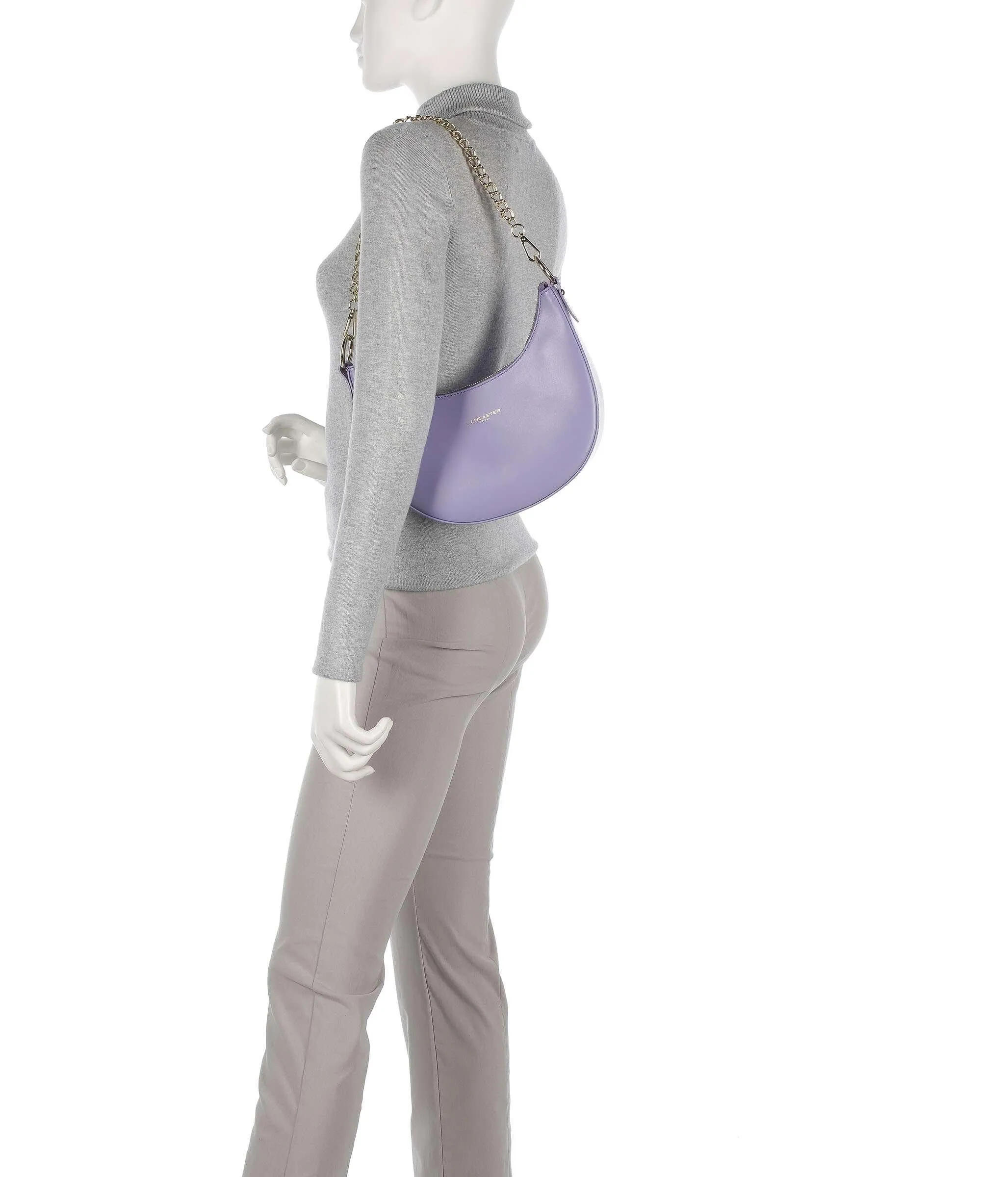  Lancaster Paris Aimy Borsa a spalla pelle di vacchetta finemente grana viola  