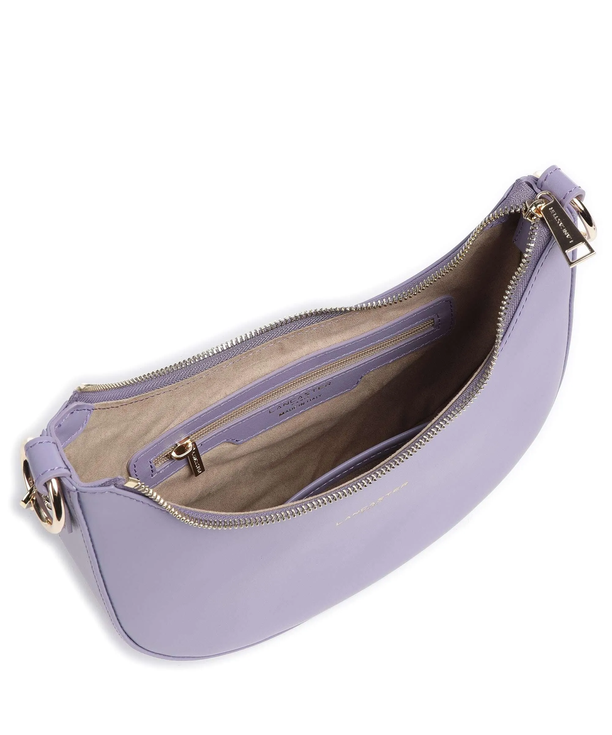  Lancaster Paris Aimy Borsa a spalla pelle di vacchetta finemente grana viola  