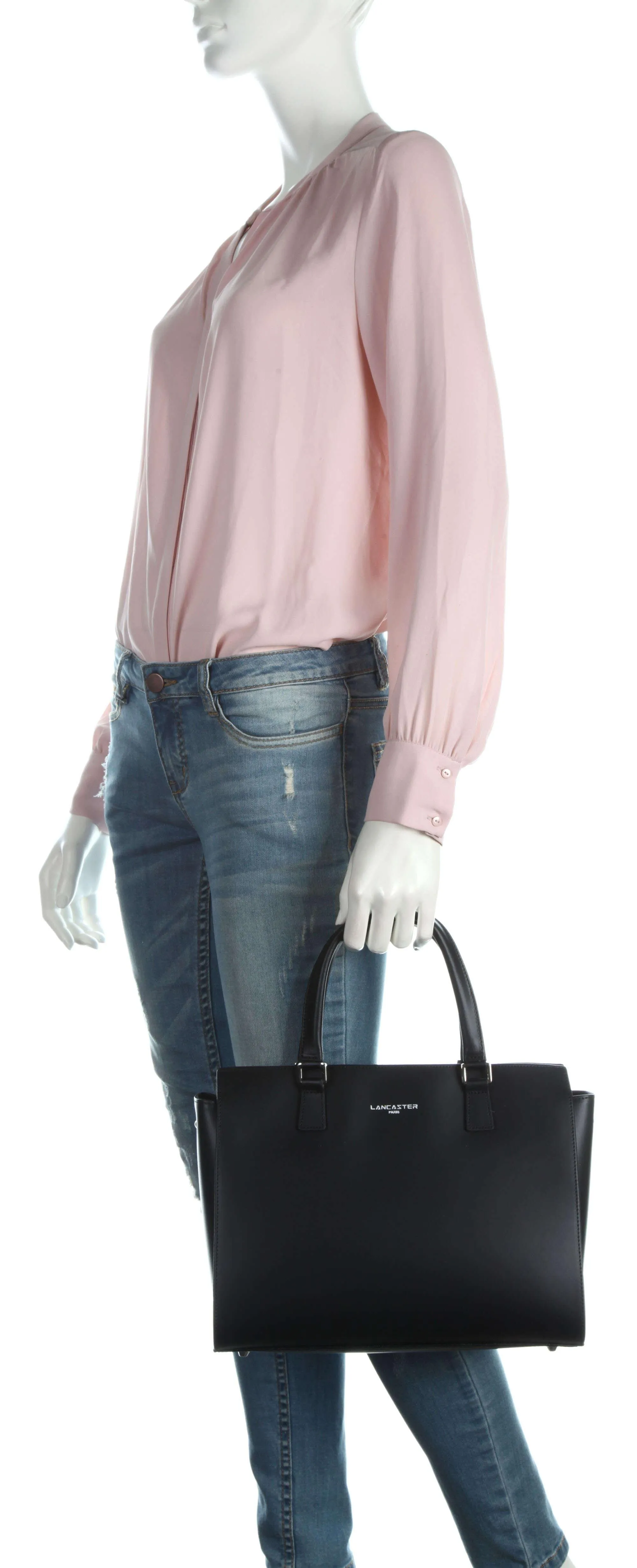  Lancaster Smooth Borsa a mano pelle bovina nero  