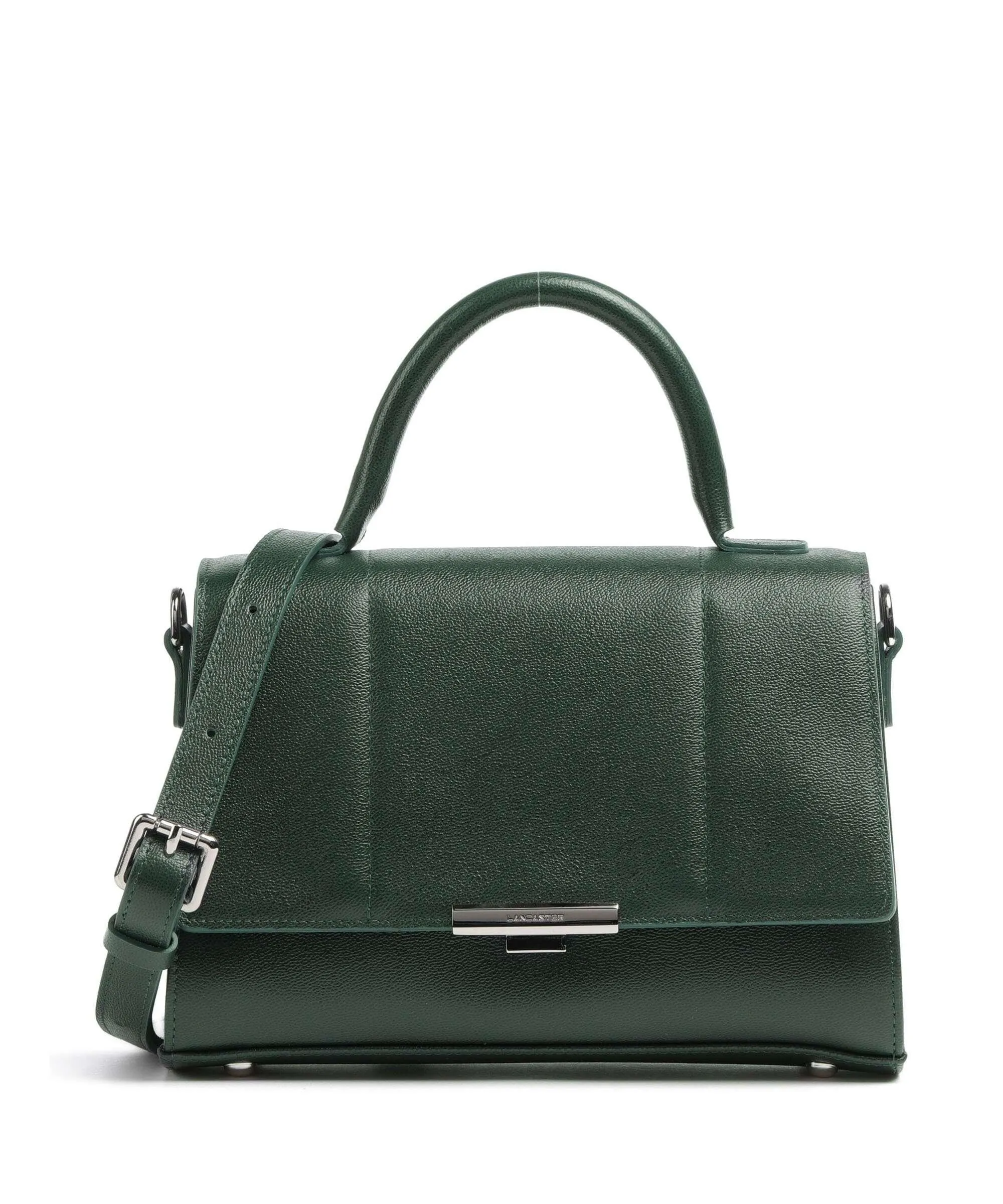  Lancaster Sésame Trinity Borsa a mano pelle di vacchetta grana verde scuro  