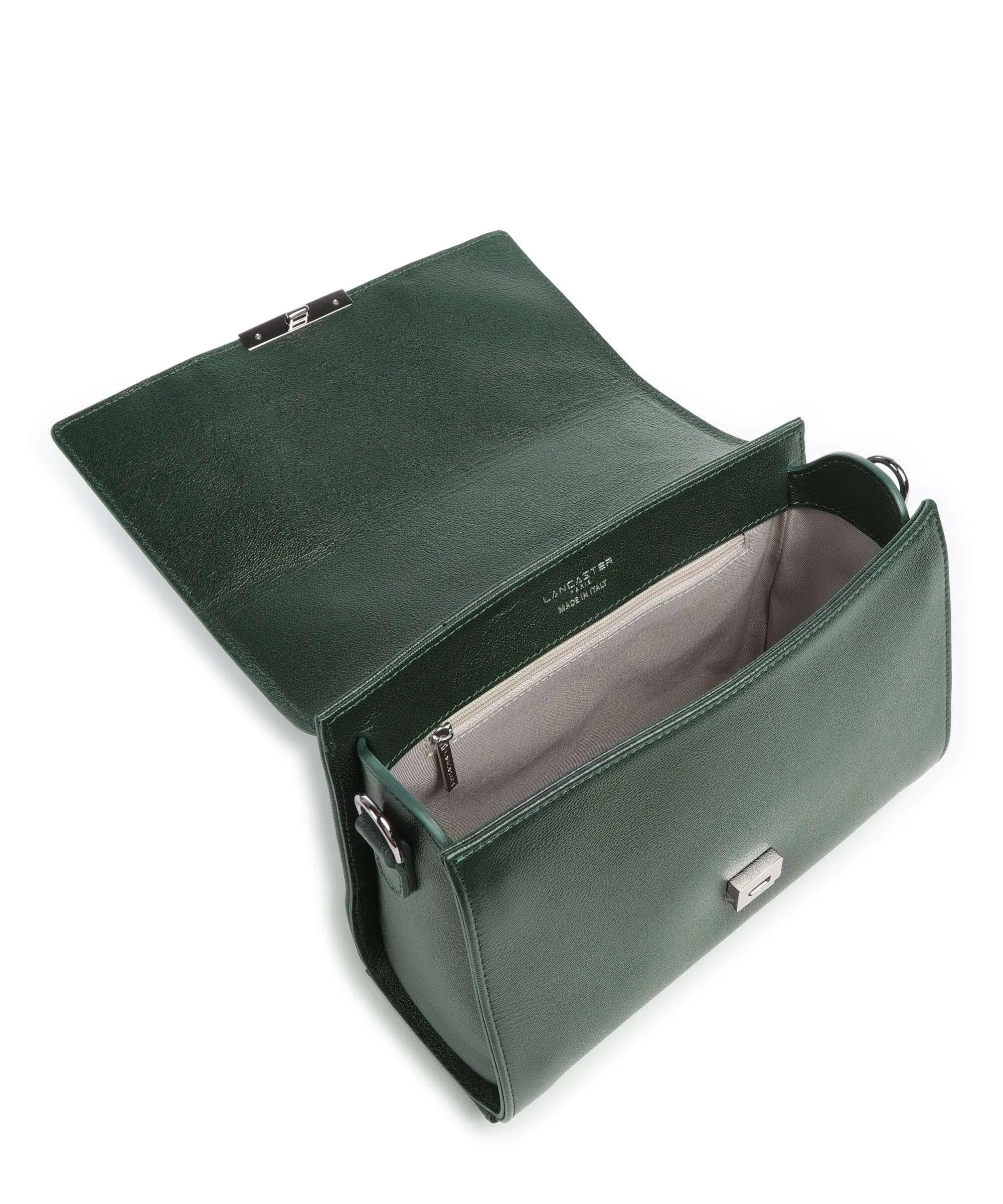  Lancaster Sésame Trinity Borsa a mano pelle di vacchetta grana verde scuro  
