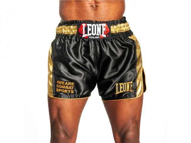 LEONE PANTALONI KICK BOXING MUAY THAI   AB876 01  KHAO LAK NERO