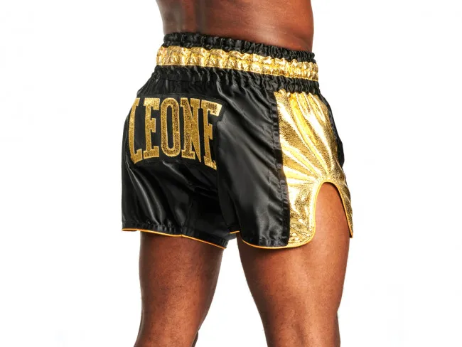 LEONE PANTALONI KICK BOXING MUAY THAI   AB876 01  KHAO LAK NERO