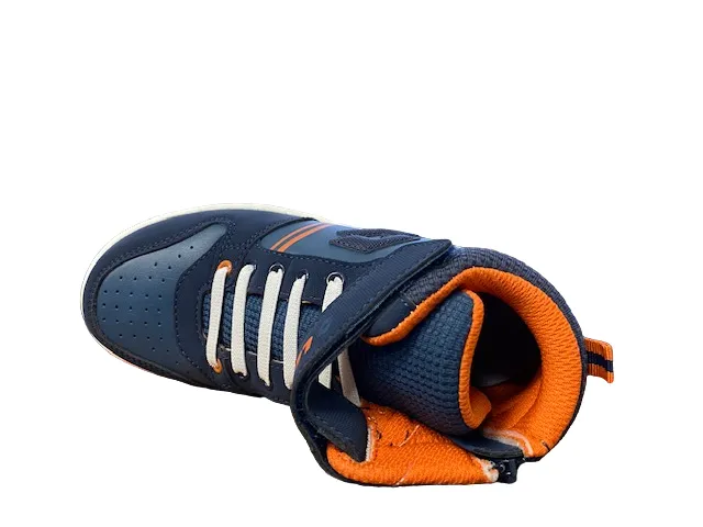 Lotto boys' high sneakers with elastic lace and velcro Rocket AMF Mid CL S 218154 6Y3 ocean blue-dark blue