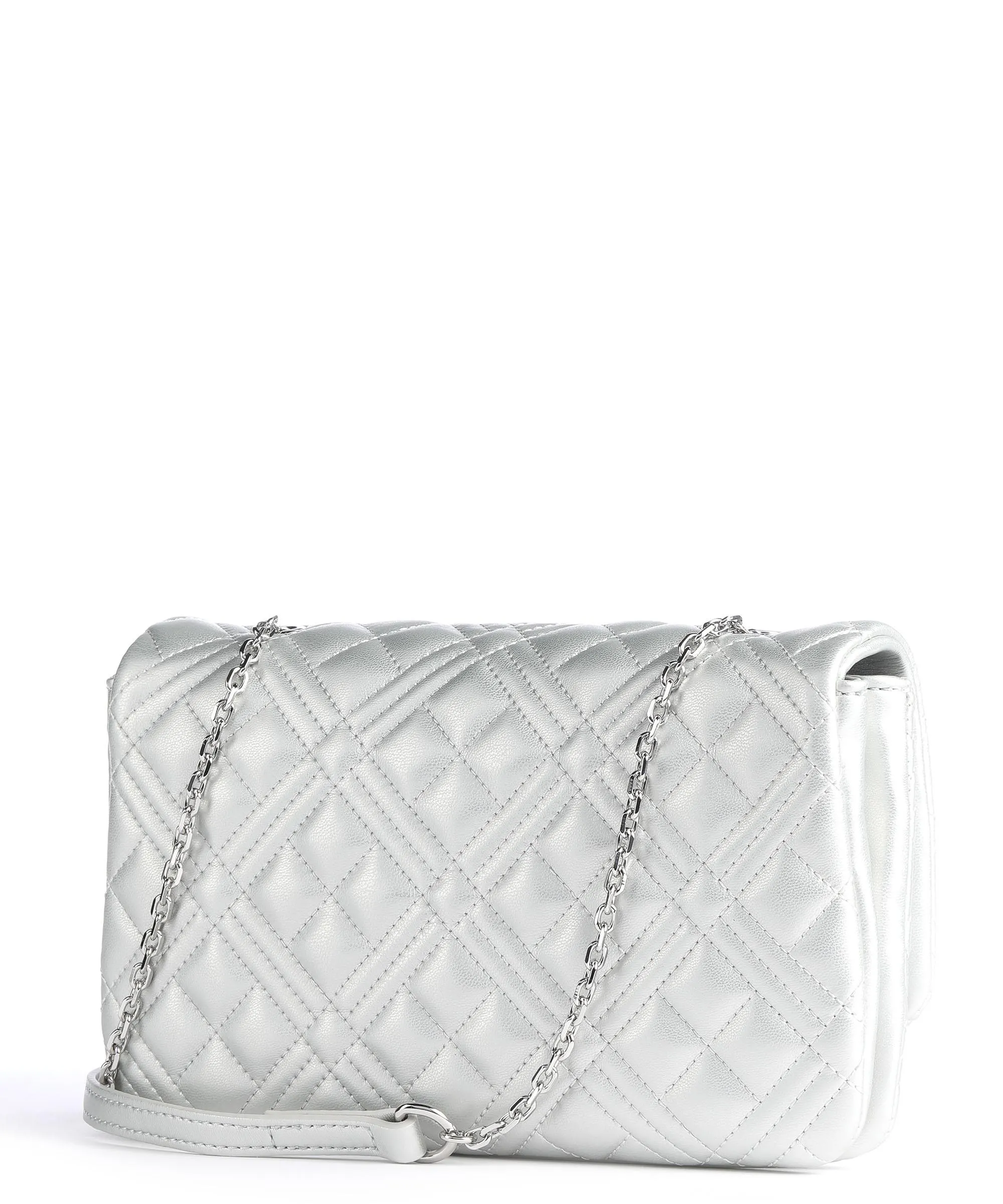  Love Moschino Smart Daily Borsa a tracolla pelle sintetica argento  